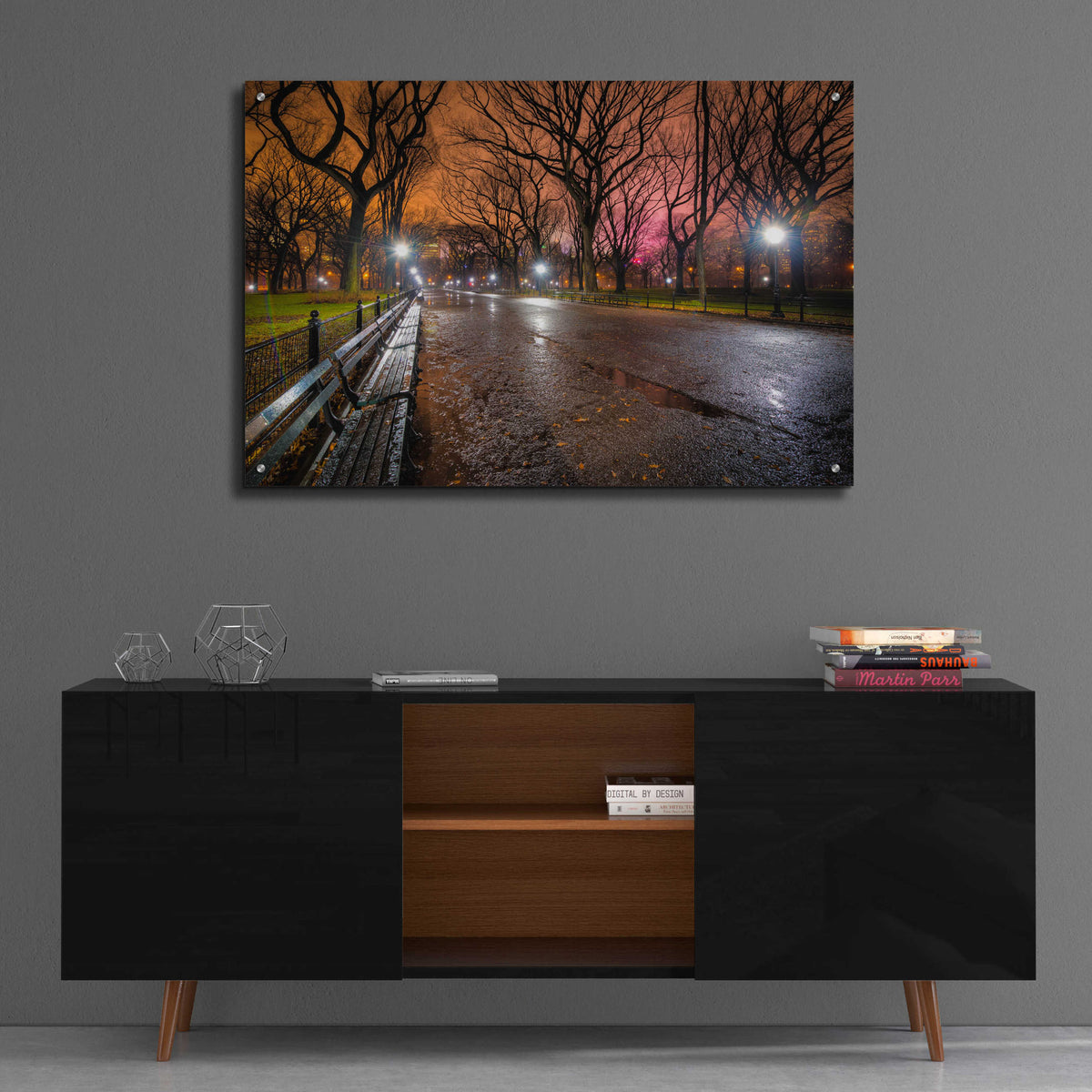 Epic Art 'The Crying Park' by Edin Chavez, Acrylic Glass Wall Art,36x24
