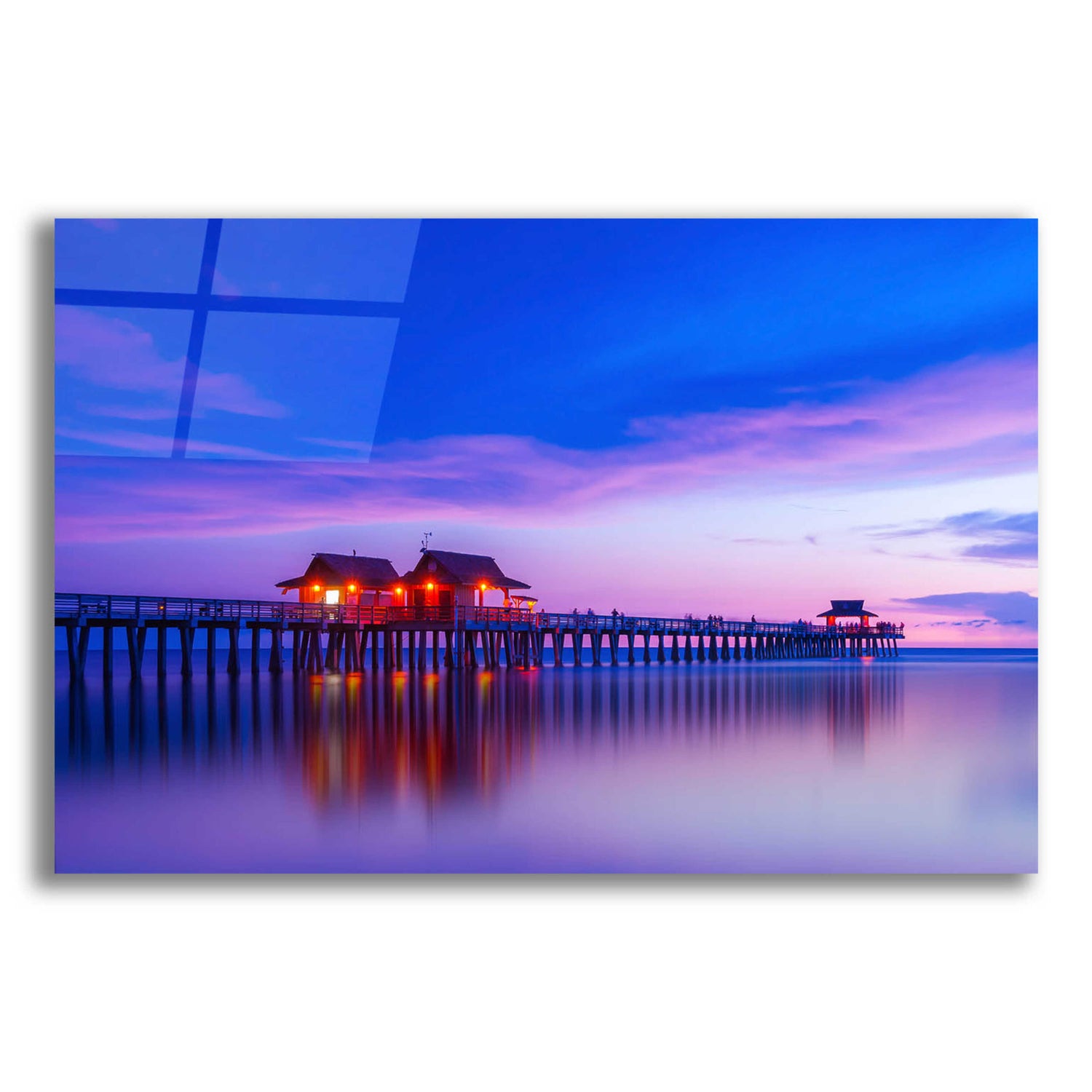 Epic Art 'Violet Pier' by Edin Chavez, Acrylic Glass Wall Art