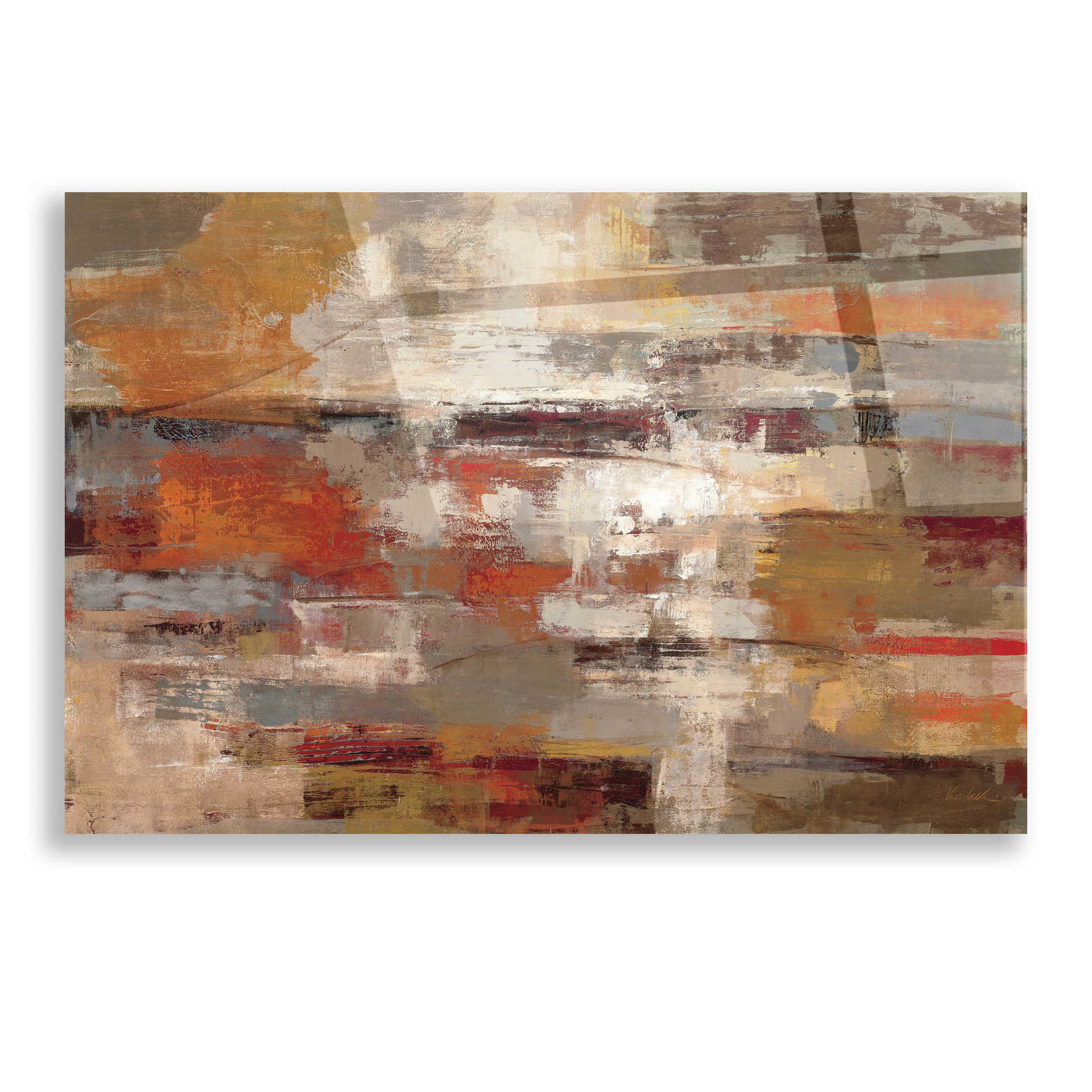 Epic Art 'Painted Desert Landscape' by Silvia Vassileva, Acrylic Glass Wall Art,16x12