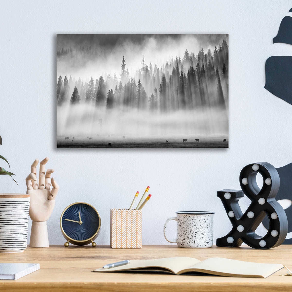 Epic Art 'Roaming In The Mist' by Jesse Estes, Acrylic Glass Wall Art,16x12
