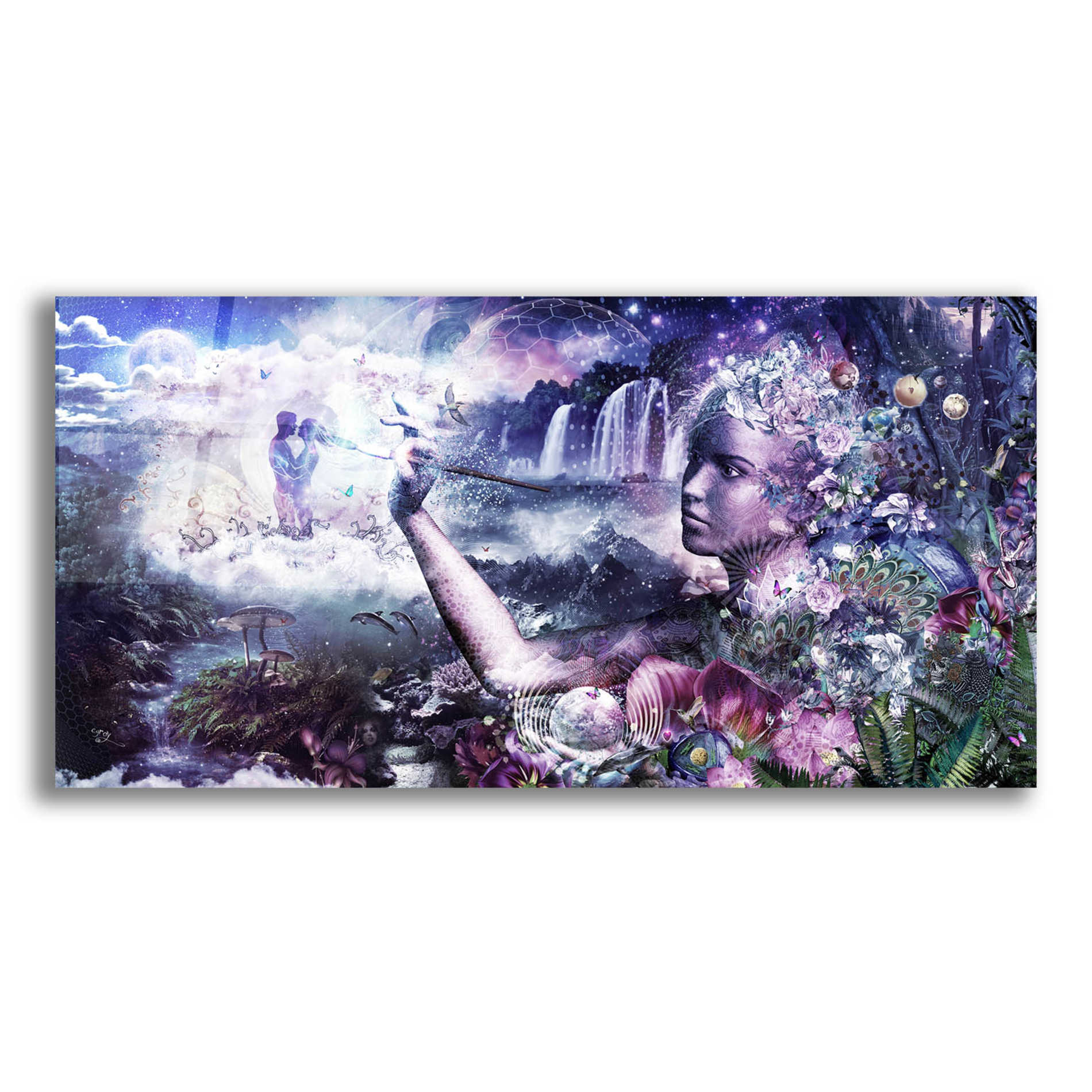 Epic Art 'The Painter' by Cameron Gray, Acrylic Glass Wall Art,24x12