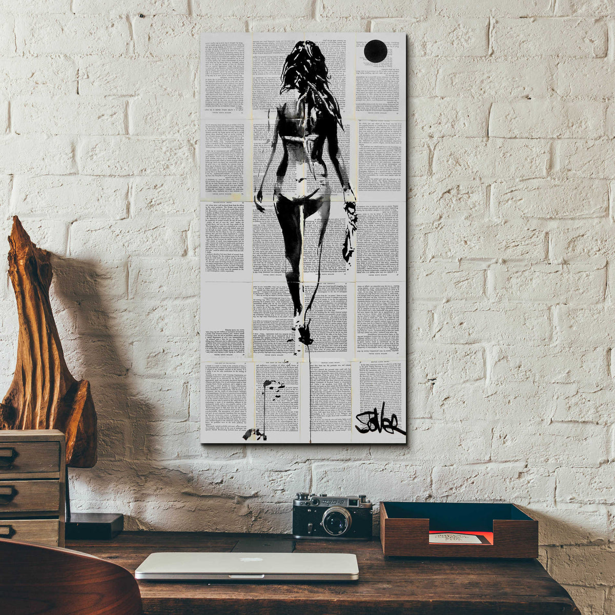 Epic Art "Beach Comber" by Loui Jover, Acrylic Glass Wall Art,12x24