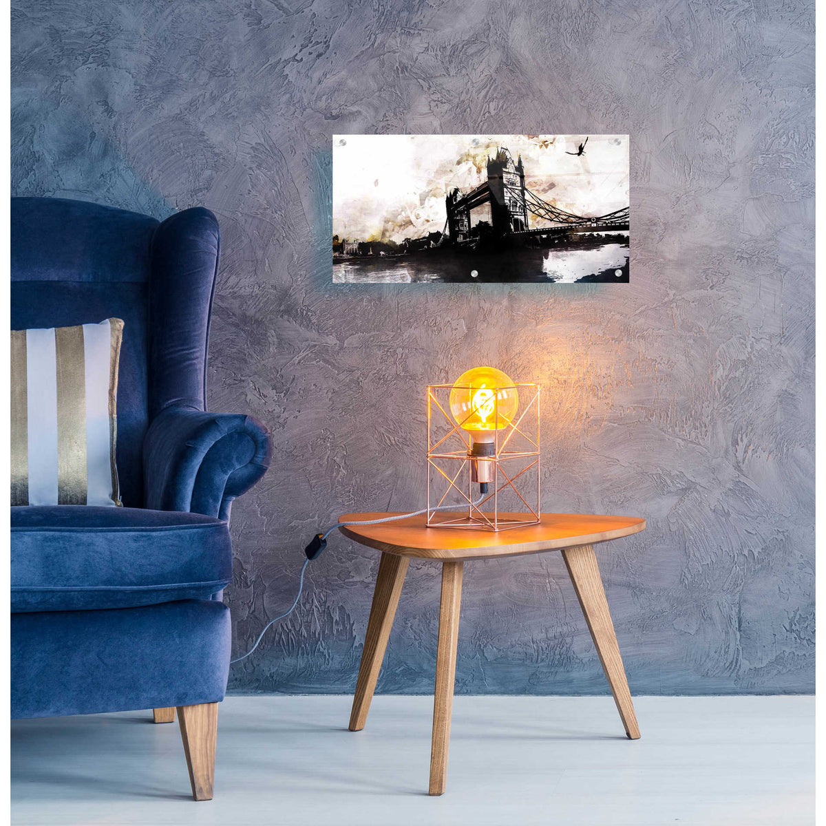 Epic Art 'Tower Bridge 2' by Jonathan Lam, Acrylic Glass Wall Art,24x12