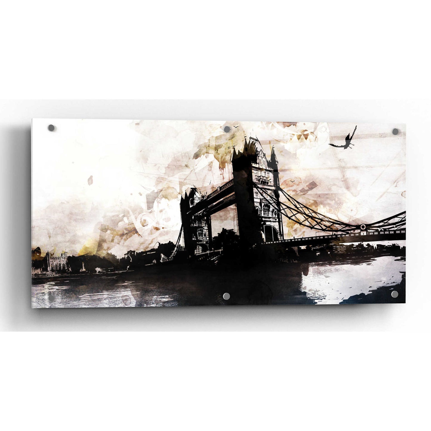 Epic Art 'Tower Bridge 2' by Jonathan Lam, Acrylic Glass Wall Art,24x12