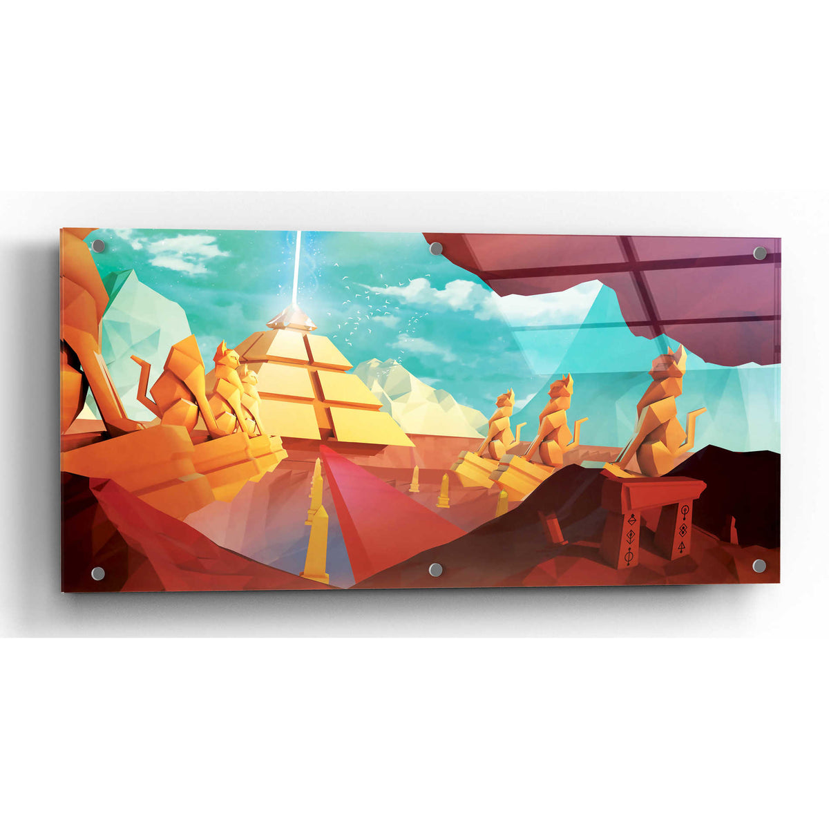 Epic Art 'Low Poly Pyramid' by Jonathan Lam, Acrylic Glass Wall Art
