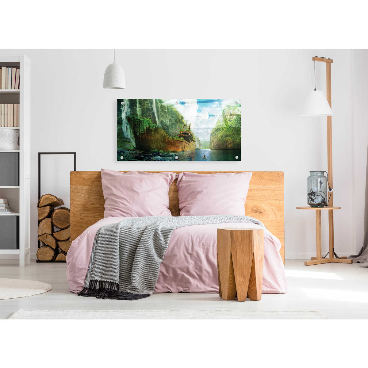 Epic Art 'Shipwreck' by Jonathan Lam, Acrylic Glass Wall Art,48x24