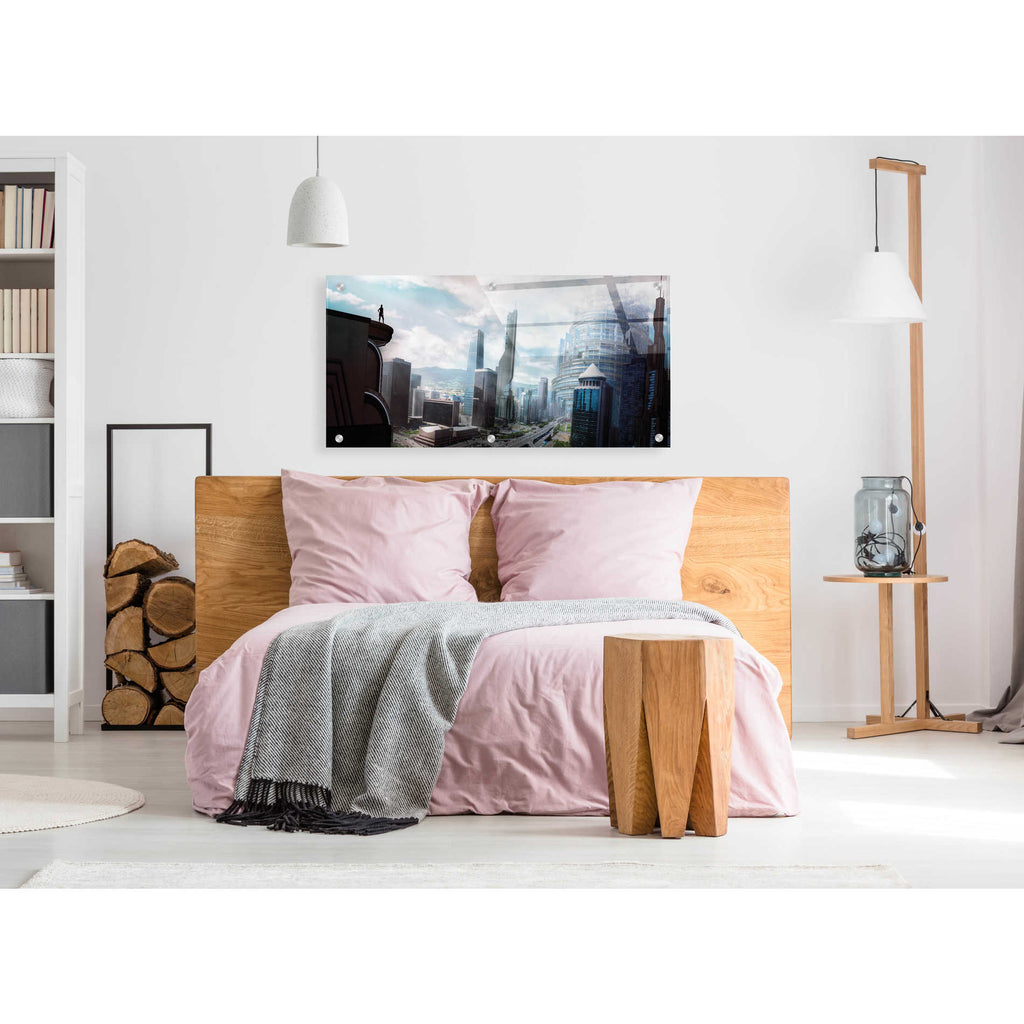 Epic Art 'The Future' by Jonathan Lam, Acrylic Glass Wall Art,48x24