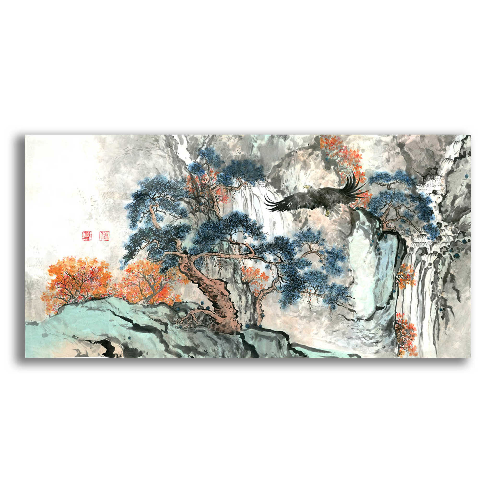 Epic Art 'Bird's Eye View' by River Han, Acrylic Glass Wall Art,24x12
