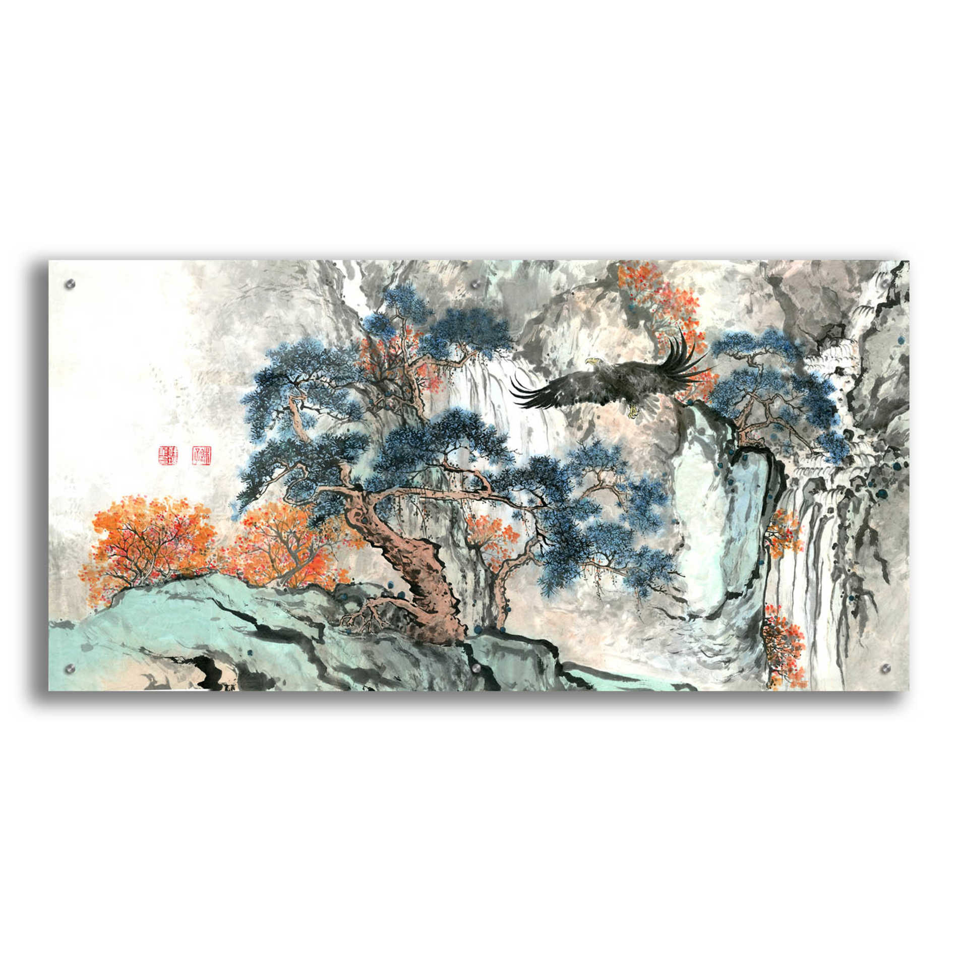 Epic Art 'Bird's Eye View' by River Han, Acrylic Glass Wall Art,48x24