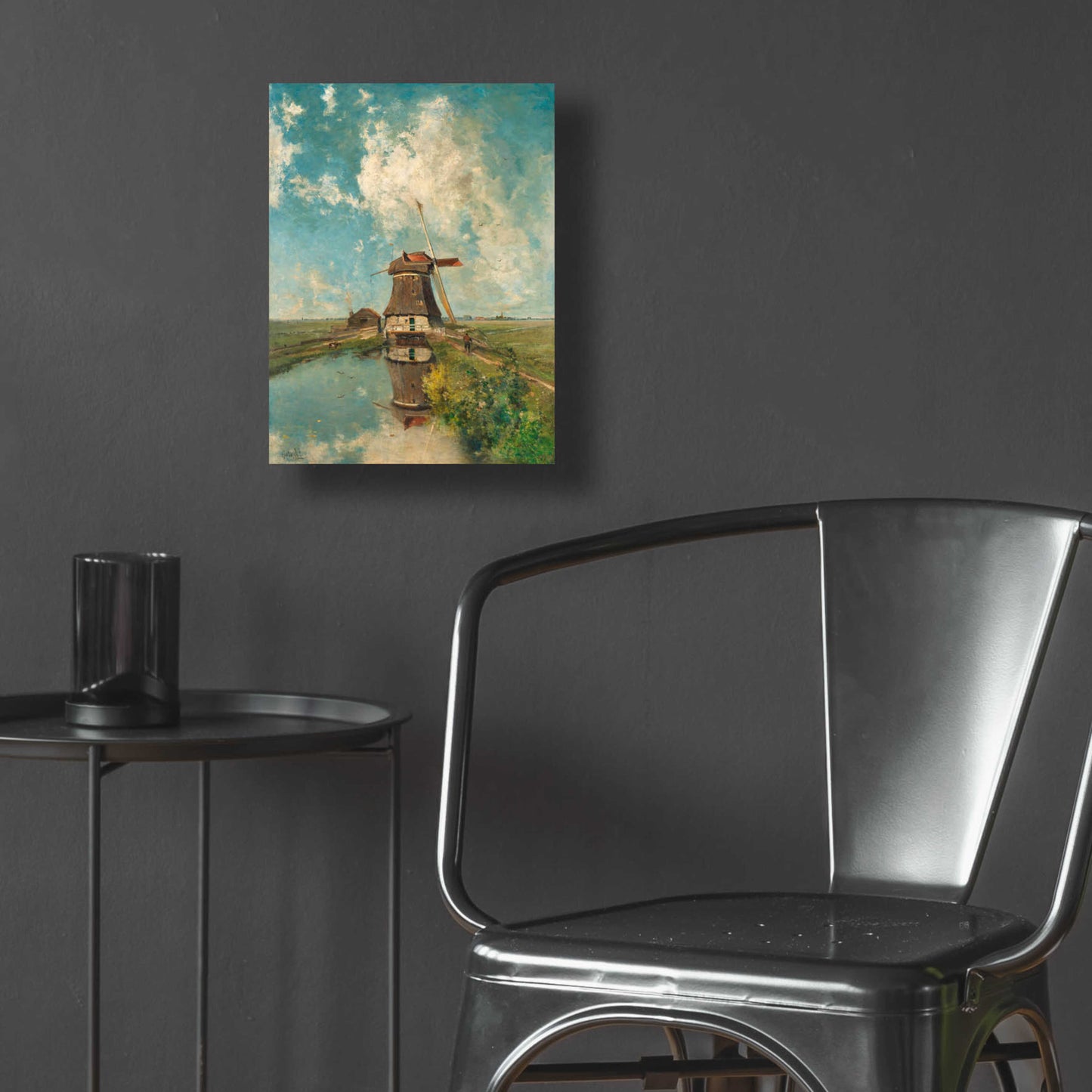 Epic Art 'A Windmill on a Polder Waterway  c. 1889' by Gabriel, Acrylic Glass Wall Art,12x16