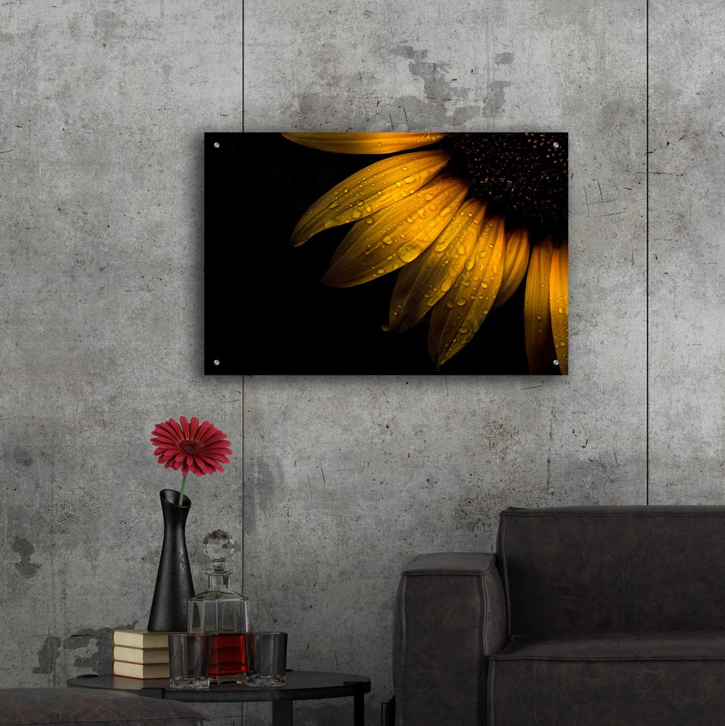 Epic Art 'Backyard Flowers 28 Sunflower' by Brian Carson, Acrylic Glass Wall Art,36x24