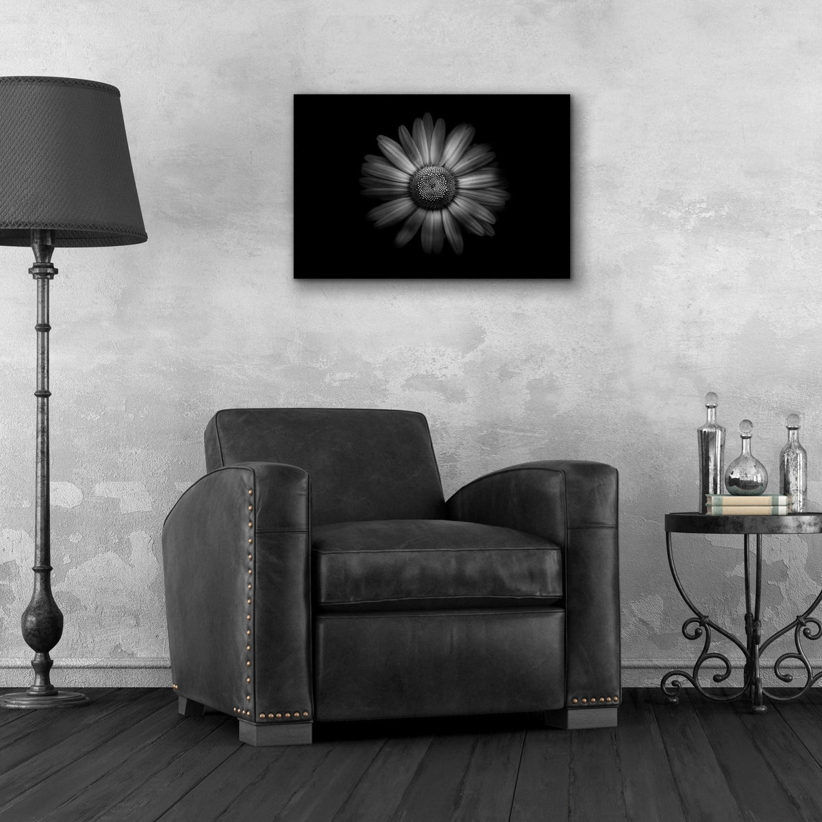 Epic Art 'Backyard Flowers In Black And White 31' by Brian Carson, Acrylic Glass Wall Art,24x16