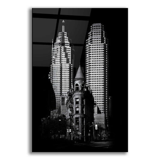 Epic Art 'Gooderham Flatiron Building And Toronto Downtown No 2' by Brian Carson, Acrylic Glass Wall Art