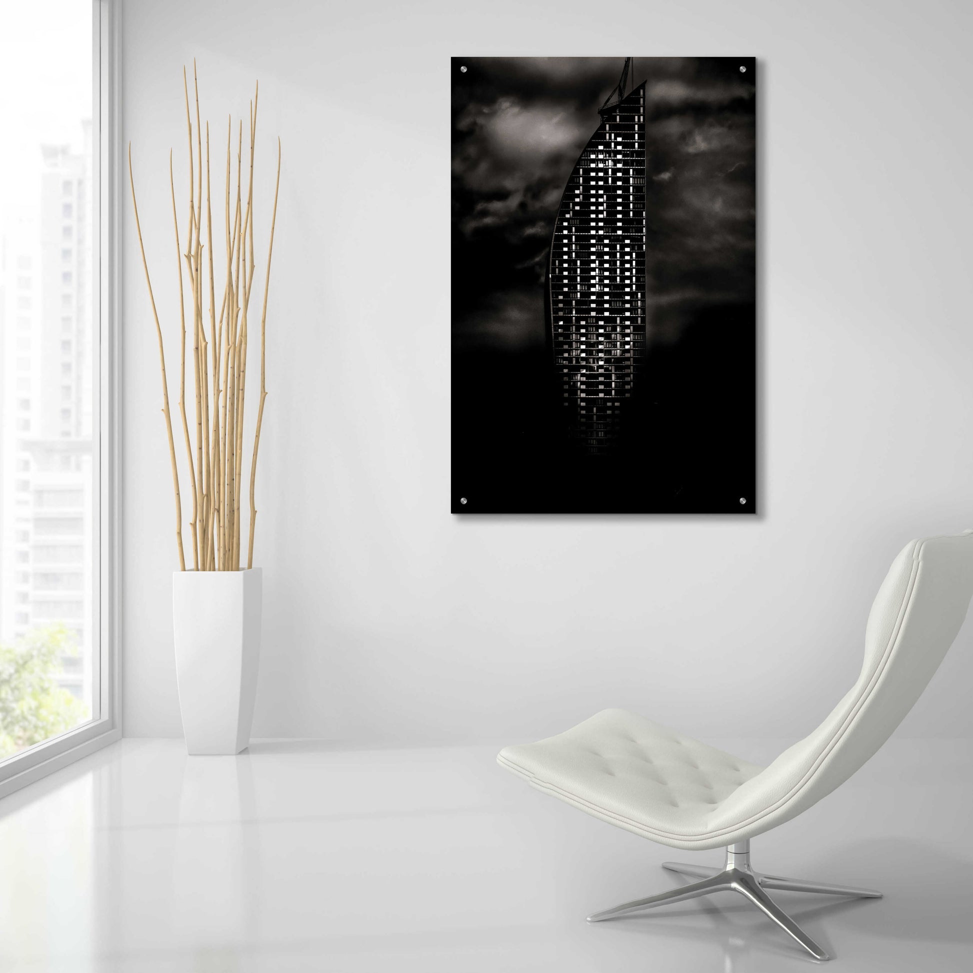 Epic Art 'L Tower No 3' by Brian Carson, Acrylic Glass Wall Art,24x36