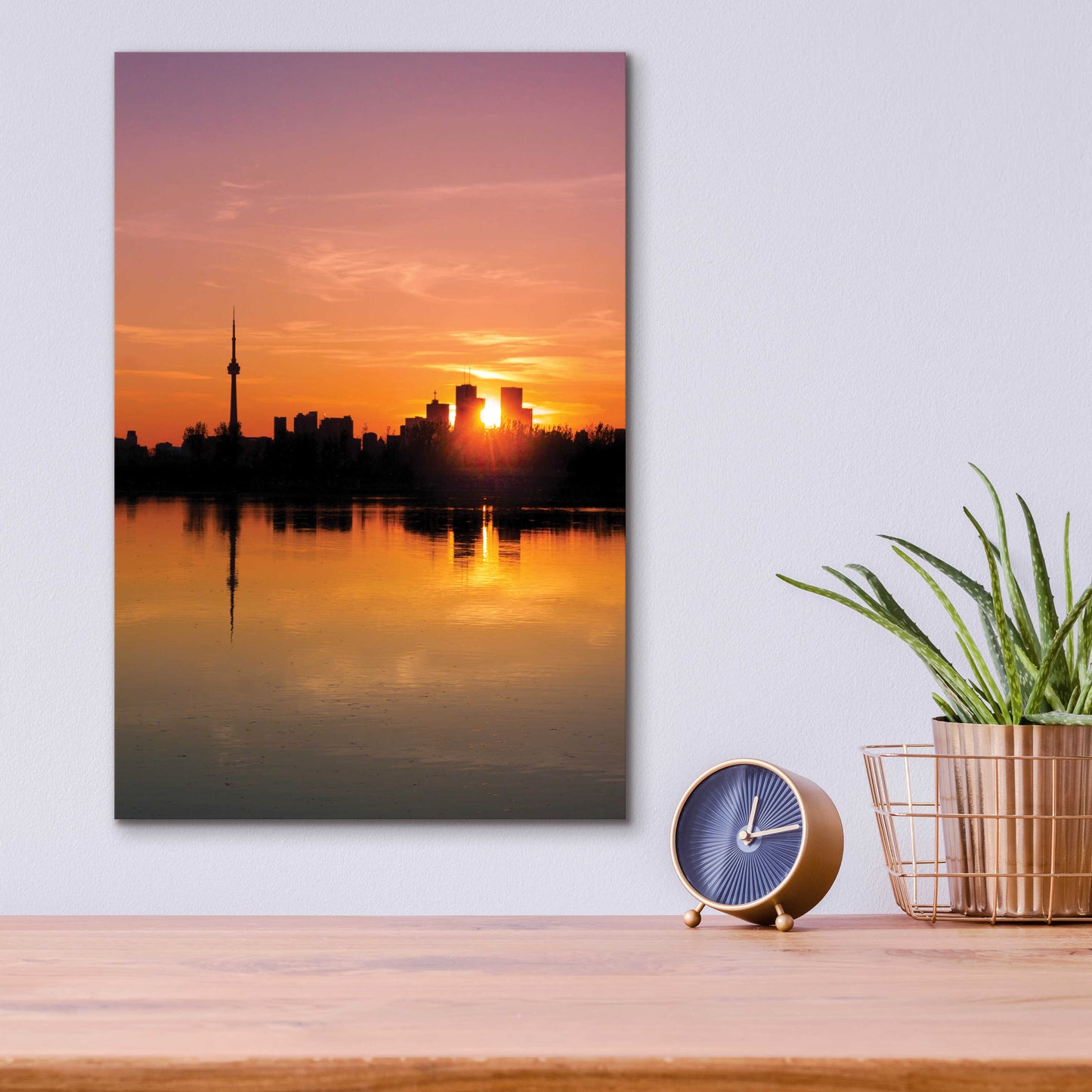 Epic Art 'Leslie Street Spit Toronto Canada Sunset' by Brian Carson, Acrylic Glass Wall Art,12x16