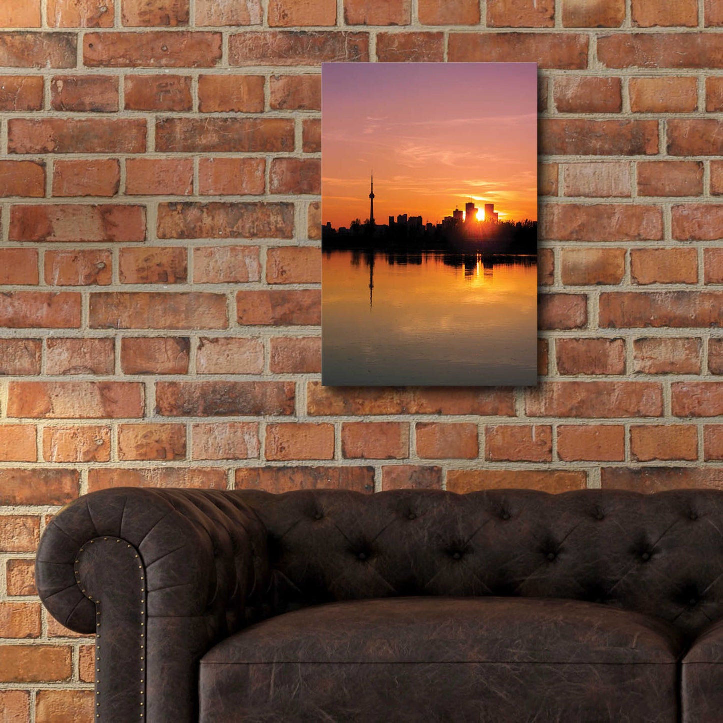 Epic Art 'Leslie Street Spit Toronto Canada Sunset' by Brian Carson, Acrylic Glass Wall Art,16x24