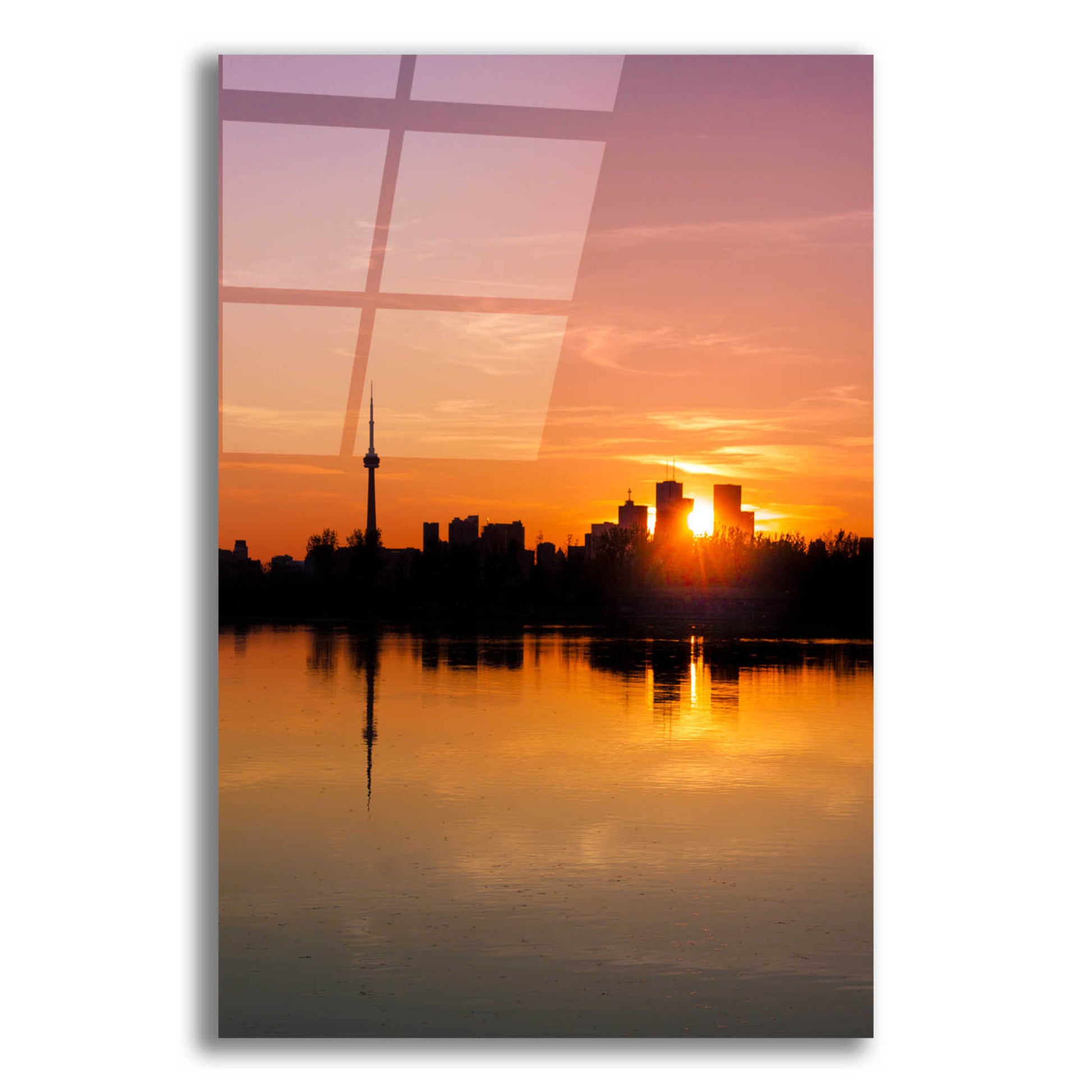 Epic Art 'Leslie Street Spit Toronto Canada Sunset' by Brian Carson, Acrylic Glass Wall Art,16x24