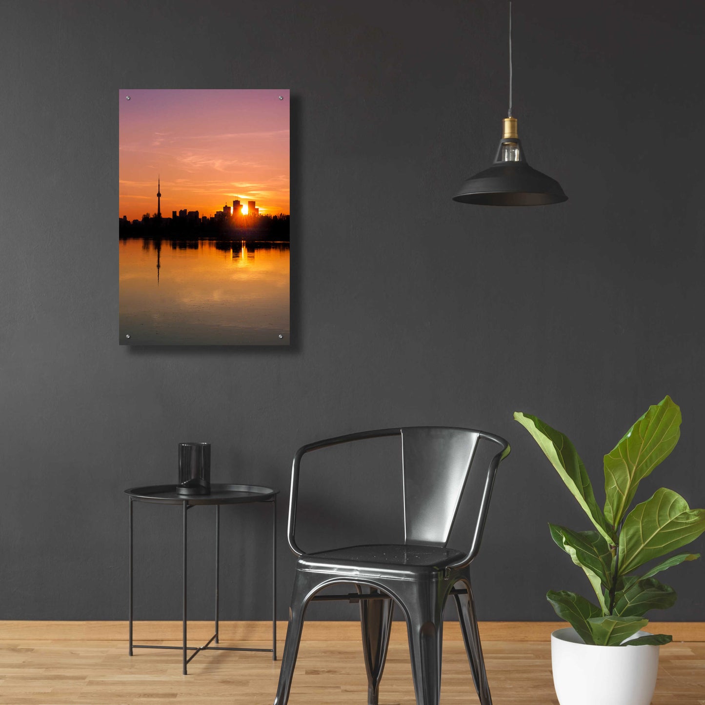 Epic Art 'Leslie Street Spit Toronto Canada Sunset' by Brian Carson, Acrylic Glass Wall Art,24x36