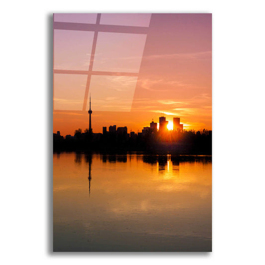 Epic Art 'Leslie Street Spit Toronto Canada Sunset' by Brian Carson, Acrylic Glass Wall Art