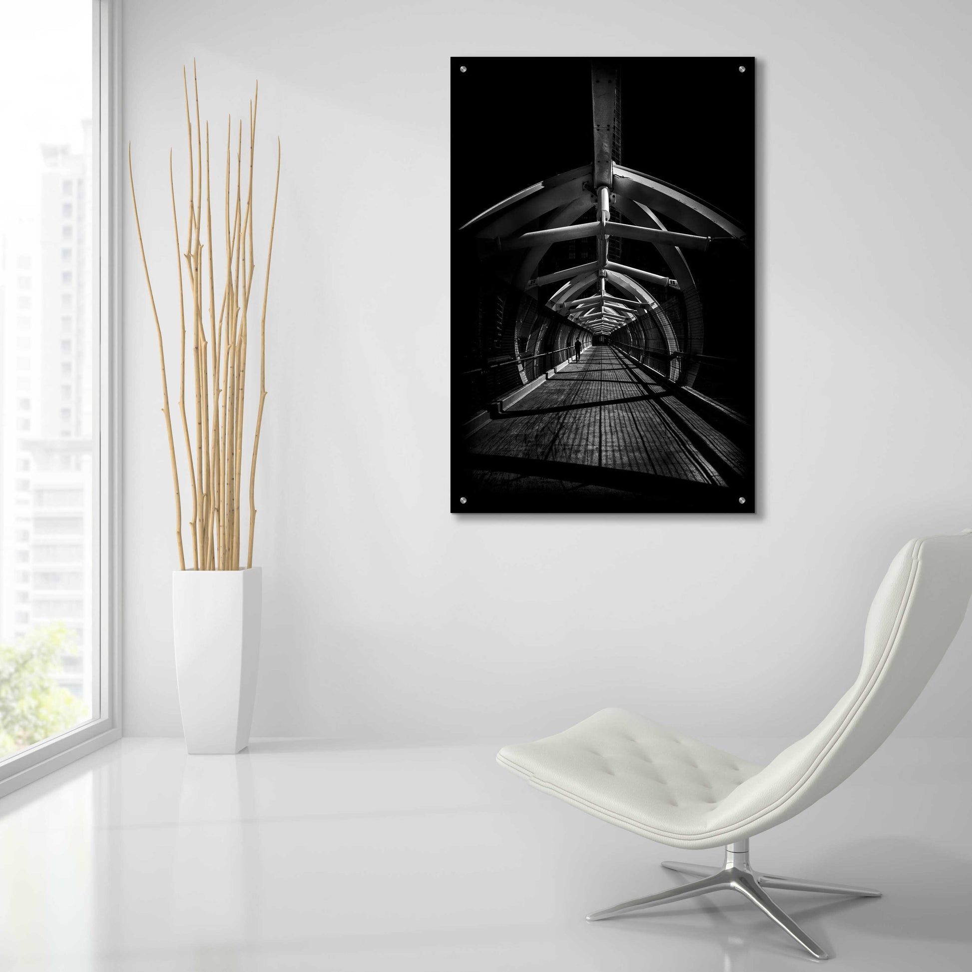 Epic Art 'Puente de Luz Pedestrian Bridge No 1' by Brian Carson, Acrylic Glass Wall Art,24x36