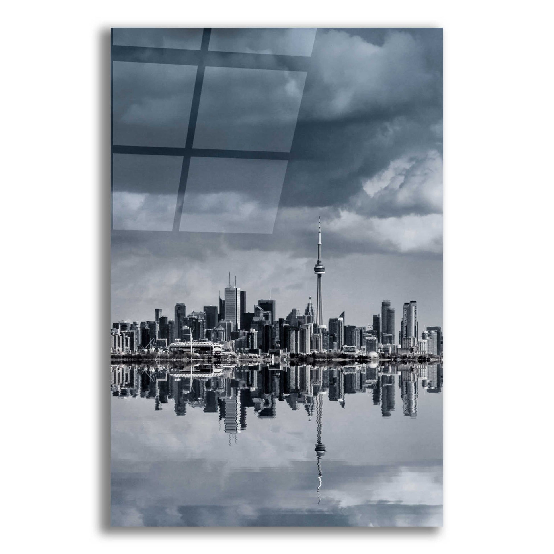 Epic Art 'Toronto Skyline From Colonel Samuel Smith Park Reflection No 1' by Brian Carson, Acrylic Glass Wall Art,12x16