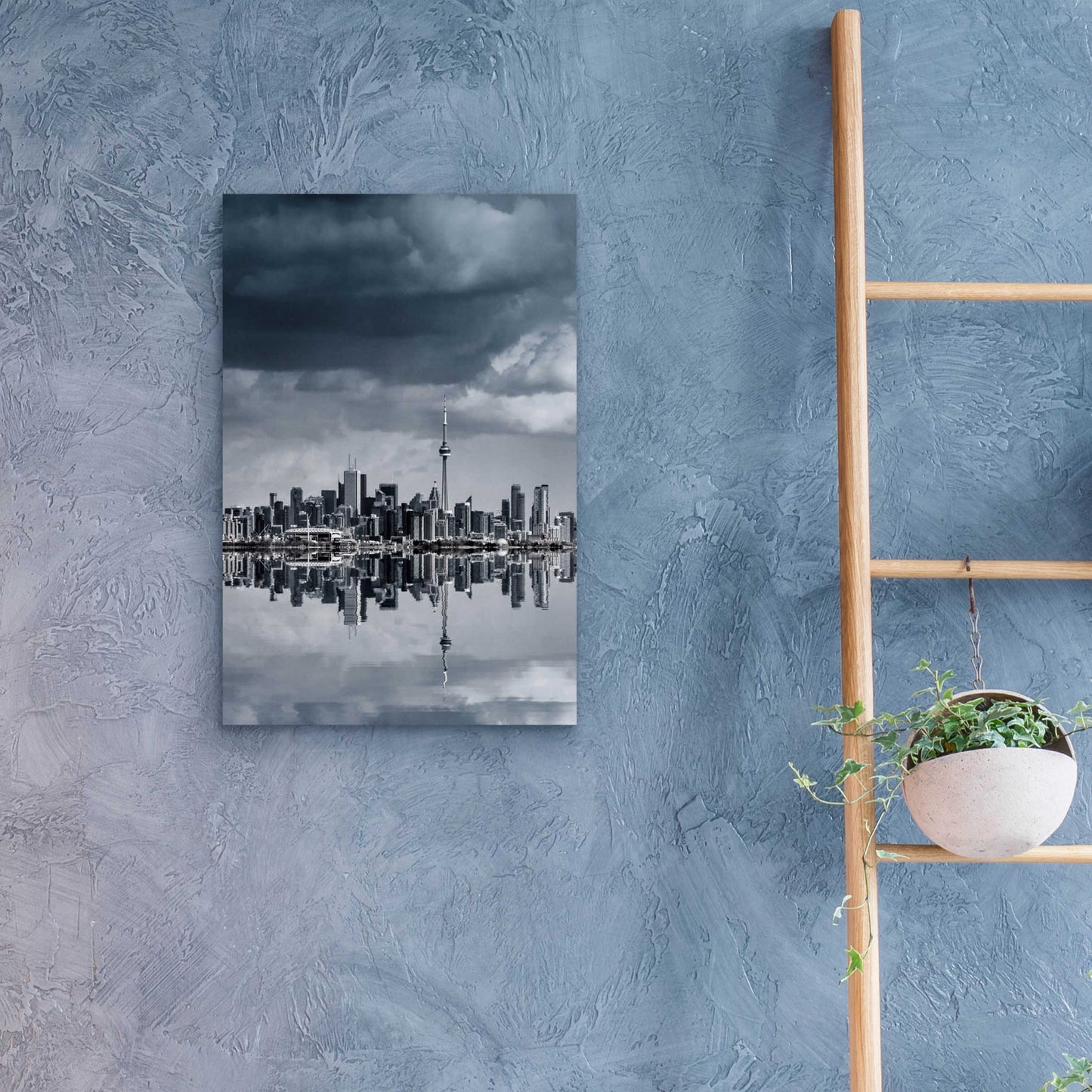 Epic Art 'Toronto Skyline From Colonel Samuel Smith Park Reflection No 1' by Brian Carson, Acrylic Glass Wall Art,16x24