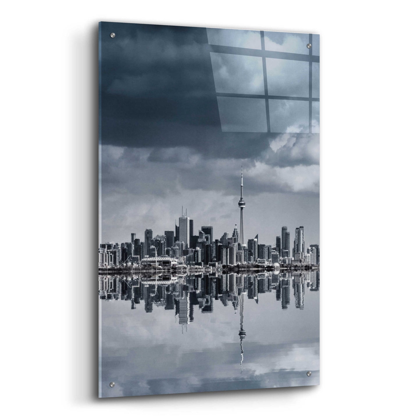 Epic Art 'Toronto Skyline From Colonel Samuel Smith Park Reflection No 1' by Brian Carson, Acrylic Glass Wall Art,24x36