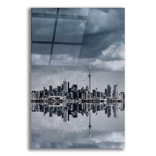 Epic Art 'Toronto Skyline From Colonel Samuel Smith Park Reflection No 1' by Brian Carson, Acrylic Glass Wall Art