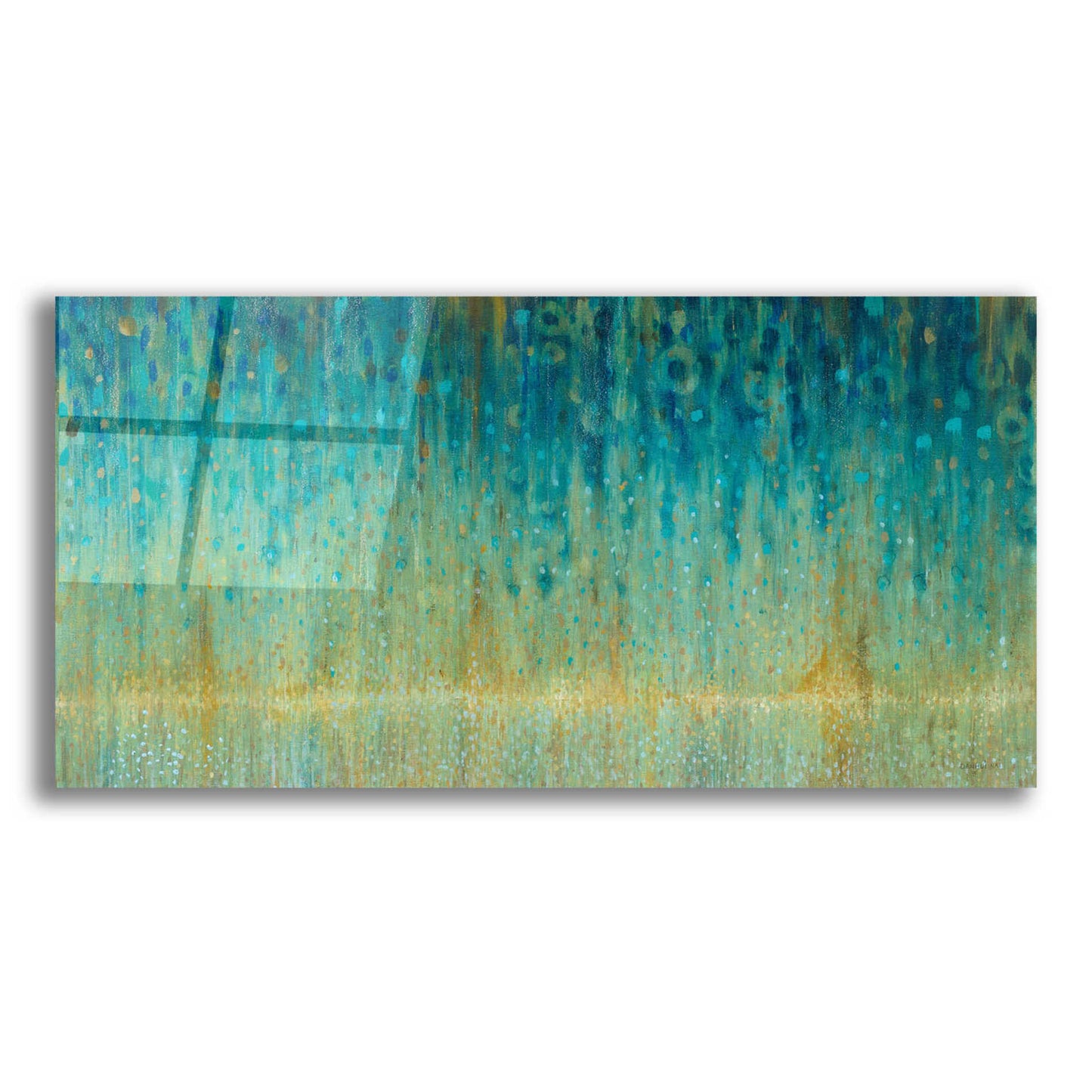 Epic Art 'Rain Abstract I Panel' by Danhui Nai, Acrylic Glass Wall Art,24x12