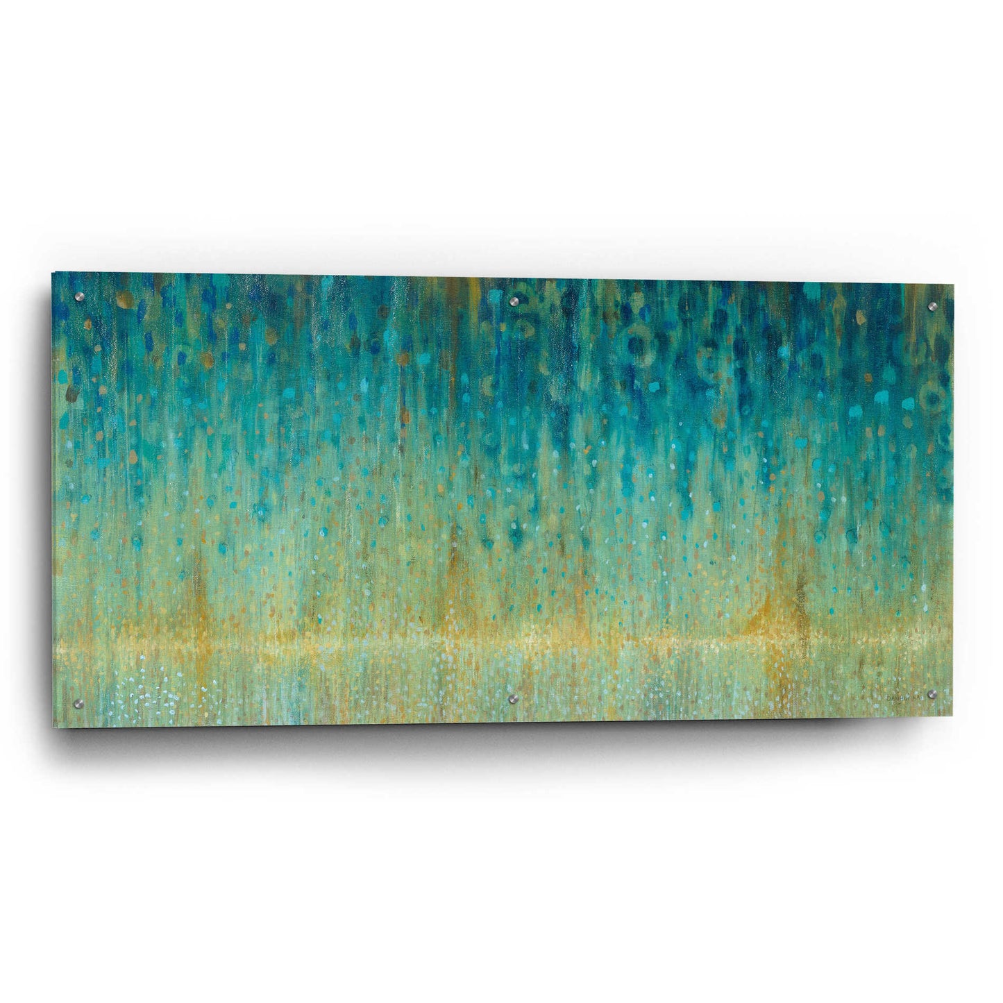 Epic Art 'Rain Abstract I Panel' by Danhui Nai, Acrylic Glass Wall Art,48x24