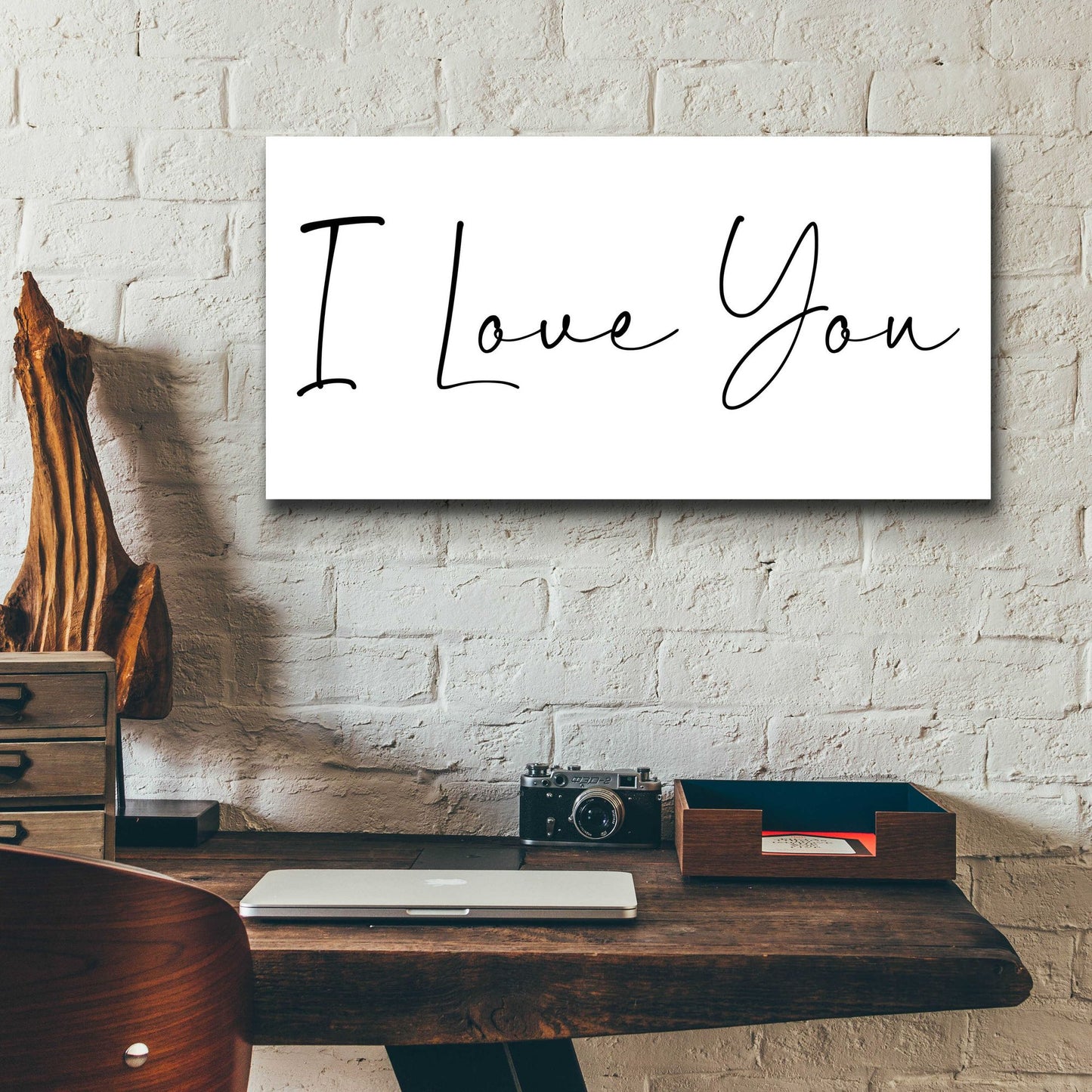 Epic Art 'I Love You' by Epic Portfolio, Acrylic Glass Wall Art,24x12