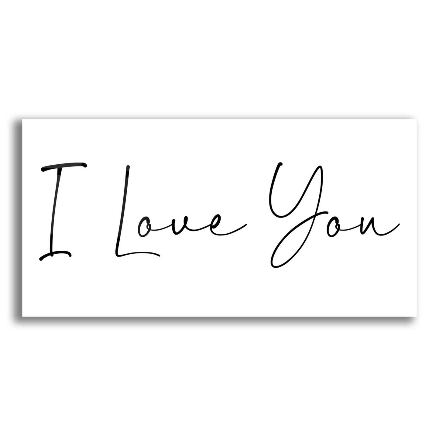 Epic Art 'I Love You' by Epic Portfolio, Acrylic Glass Wall Art,24x12