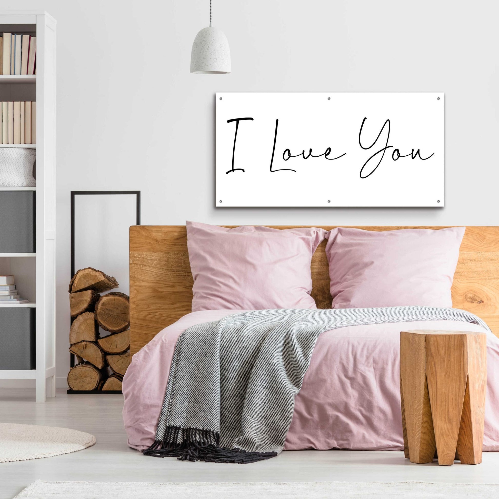 Epic Art 'I Love You' by Epic Portfolio, Acrylic Glass Wall Art,48x24