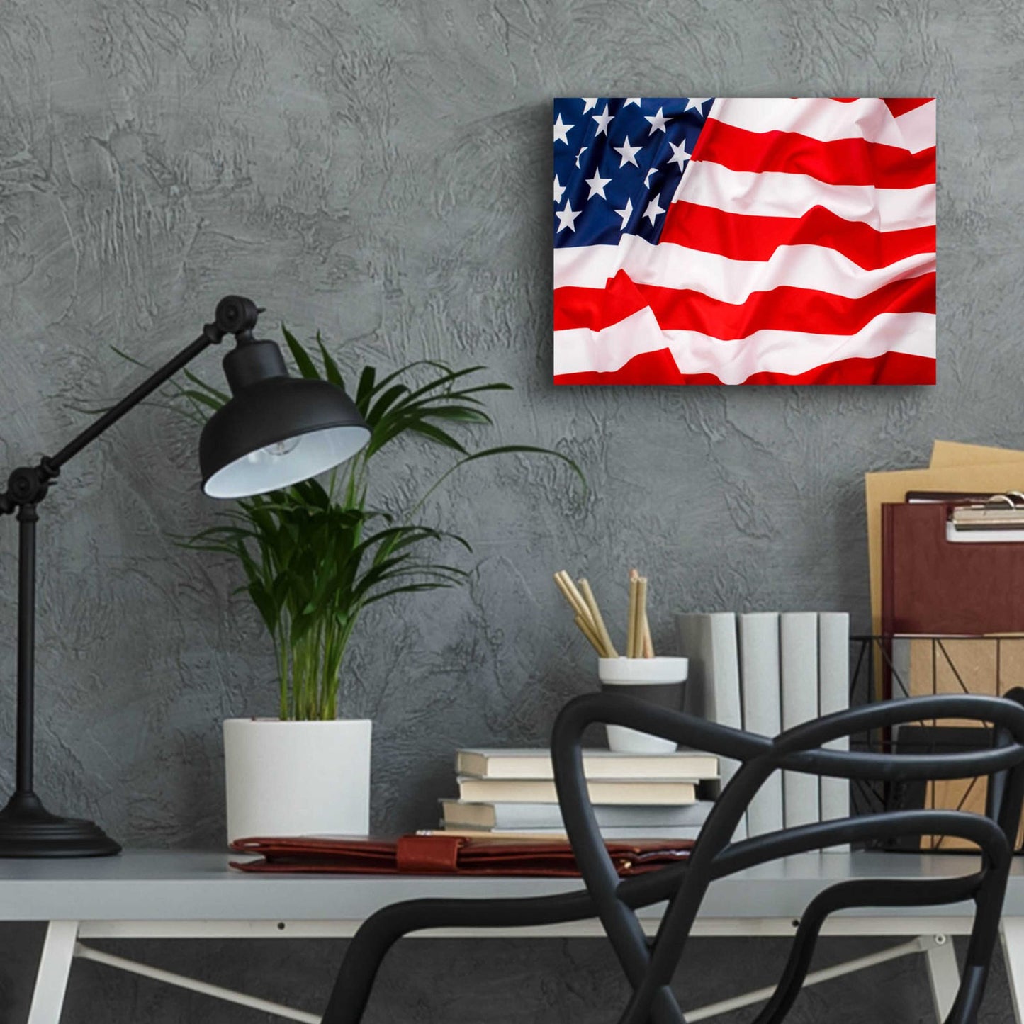 Epic Art 'Flag of the United States of America' by Epic Portfolio, Acrylic Glass Wall Art,16x12