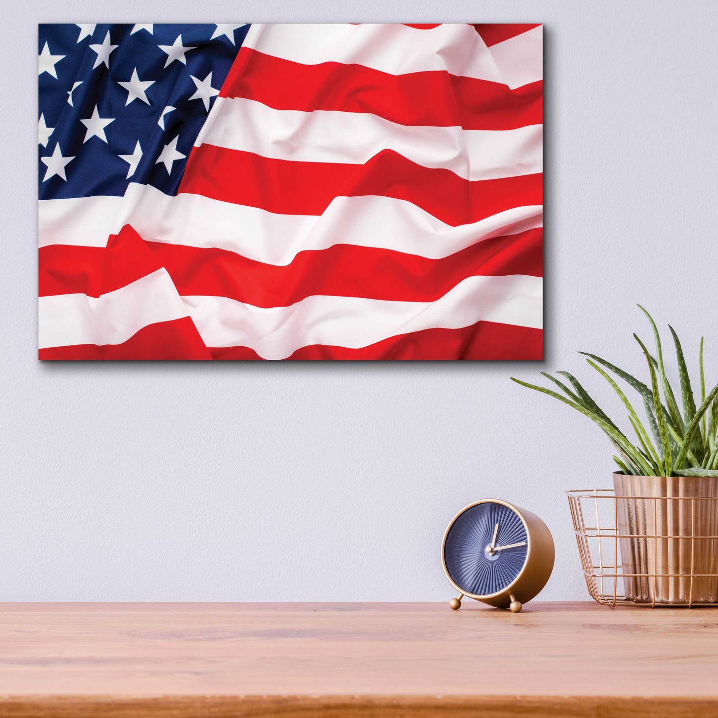 Epic Art 'Flag of the United States of America' by Epic Portfolio, Acrylic Glass Wall Art,16x12