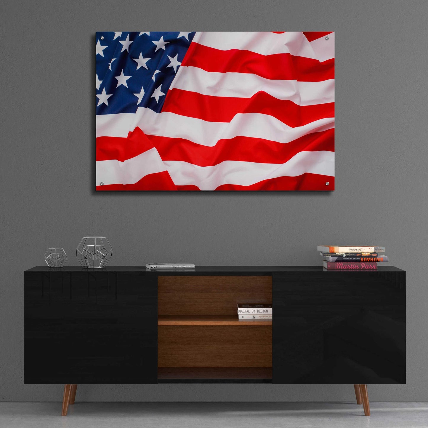 Epic Art 'Flag of the United States of America' by Epic Portfolio, Acrylic Glass Wall Art,36x24