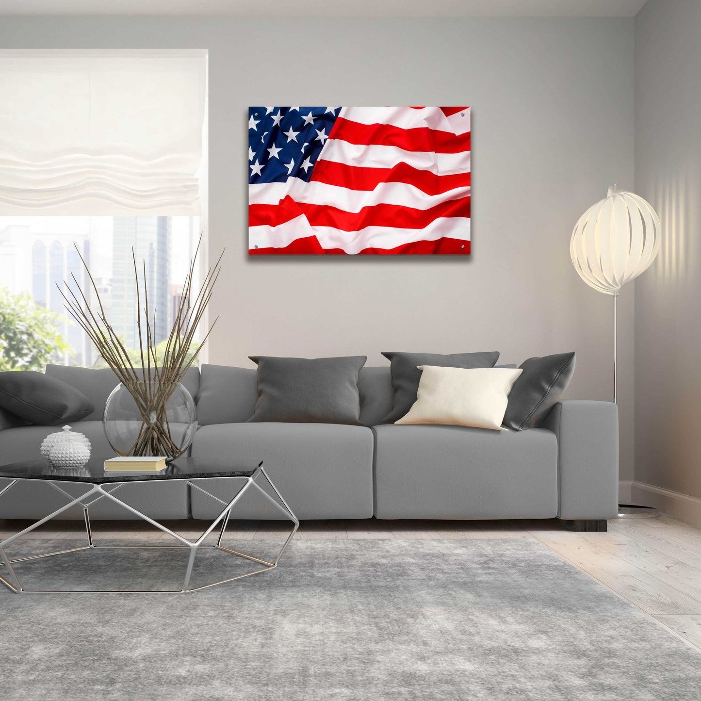 Epic Art 'Flag of the United States of America' by Epic Portfolio, Acrylic Glass Wall Art,36x24