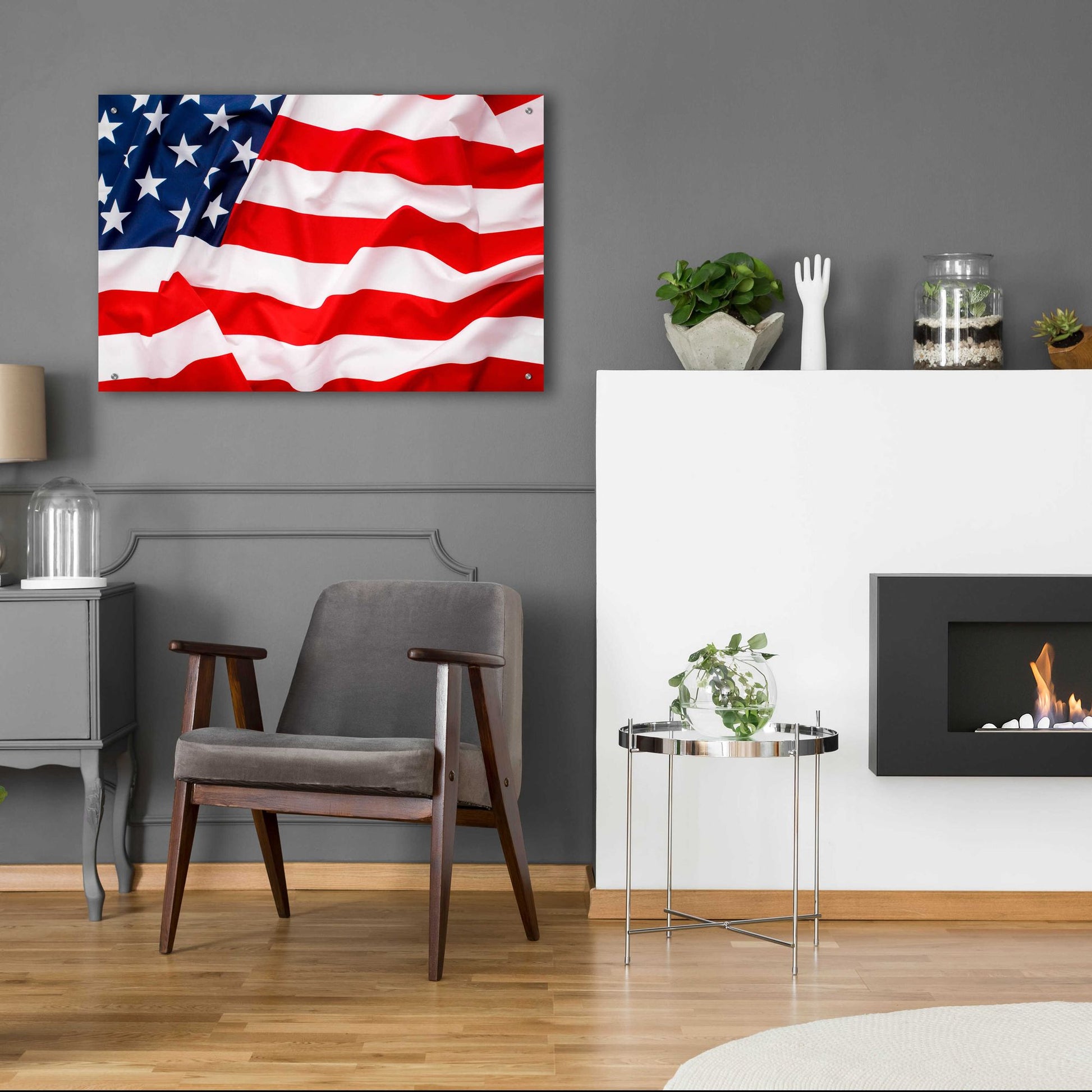 Epic Art 'Flag of the United States of America' by Epic Portfolio, Acrylic Glass Wall Art,36x24