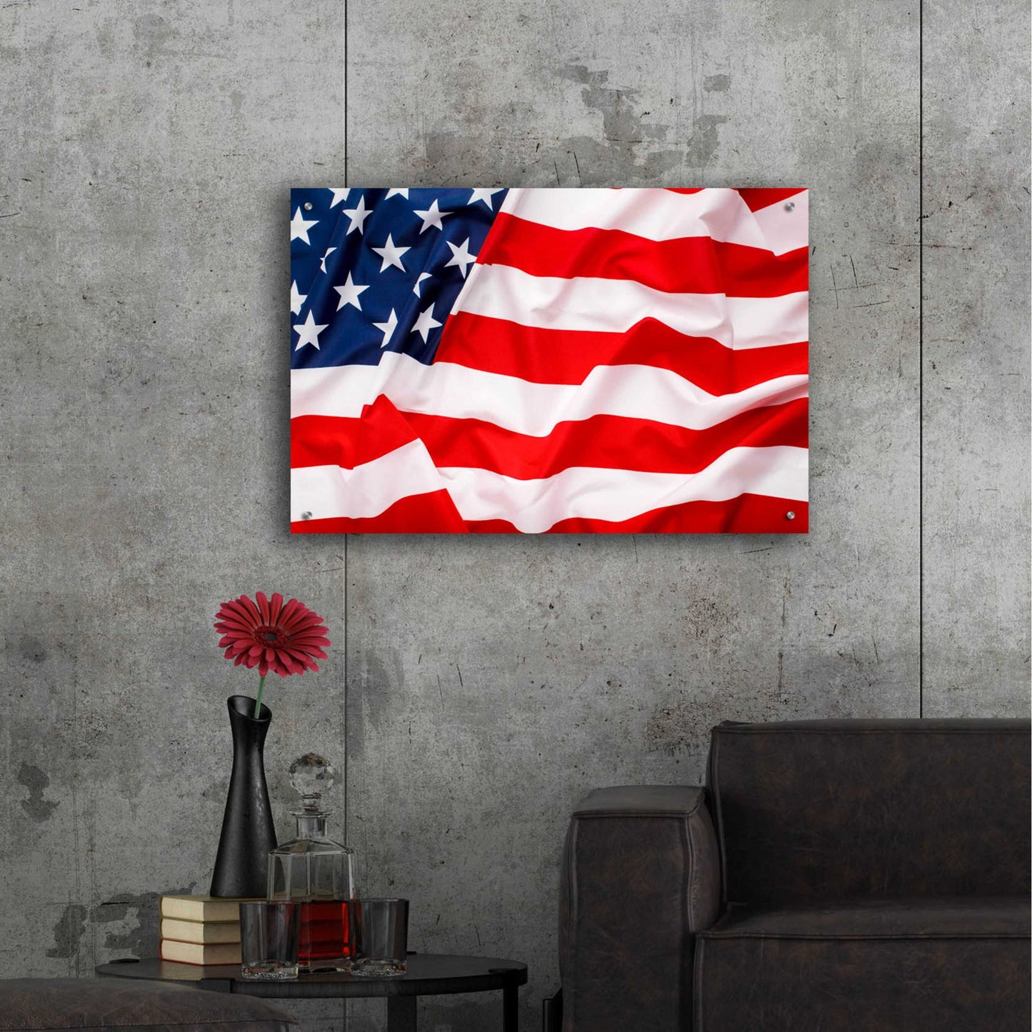 Epic Art 'Flag of the United States of America' by Epic Portfolio, Acrylic Glass Wall Art,36x24