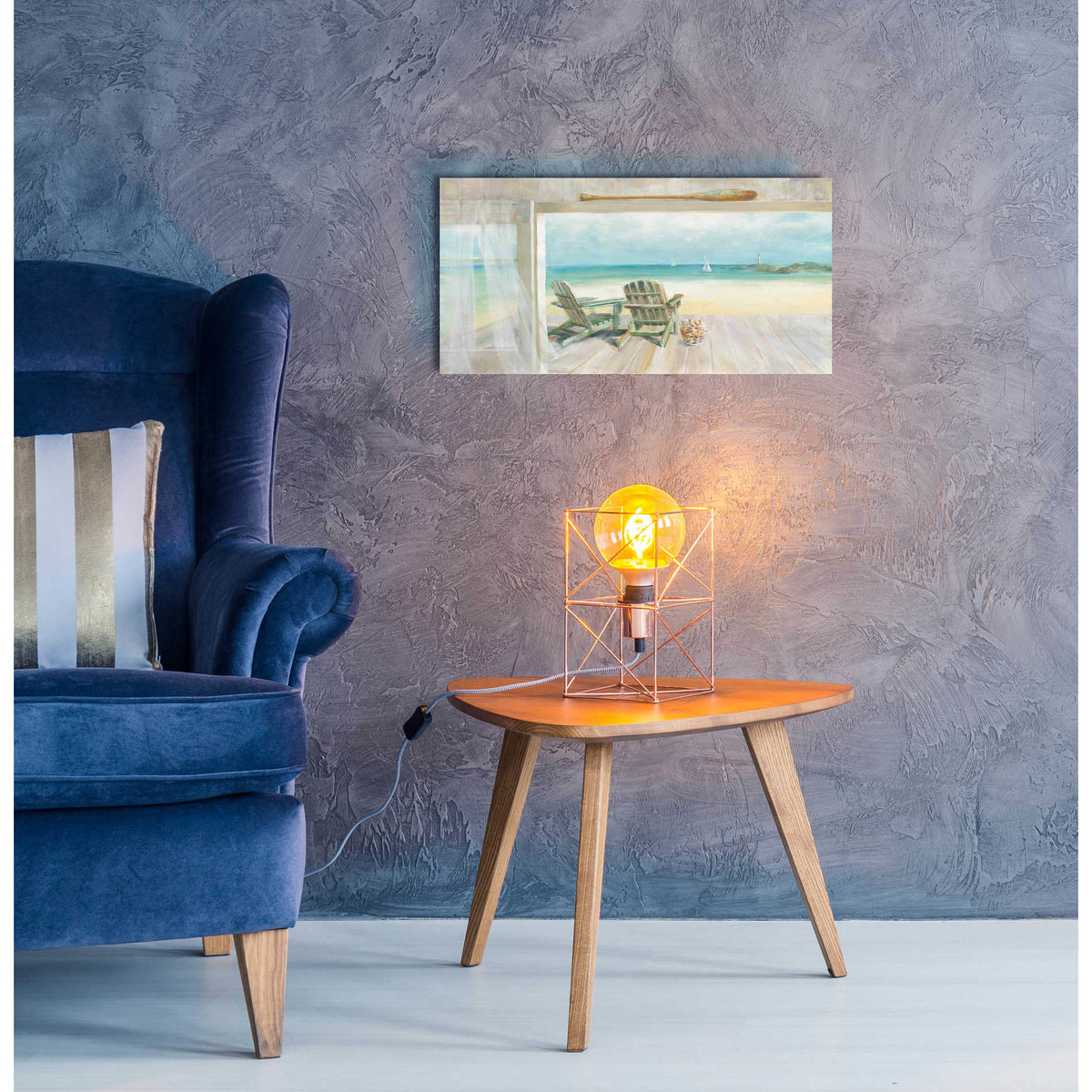 Epic Art 'Seaside Morning 2' by Danhui Nai, Acrylic Glass Wall Art,24x12