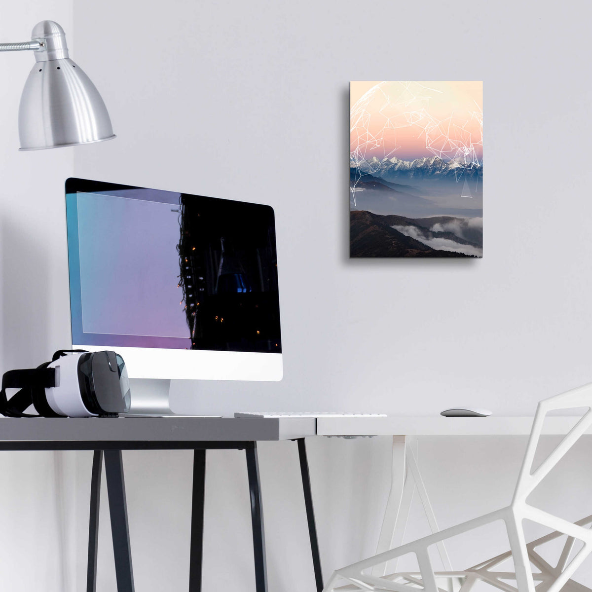Epic Art 'Geo Mountain' by GeoMania, Acrylic Glass Wall Art,12x16