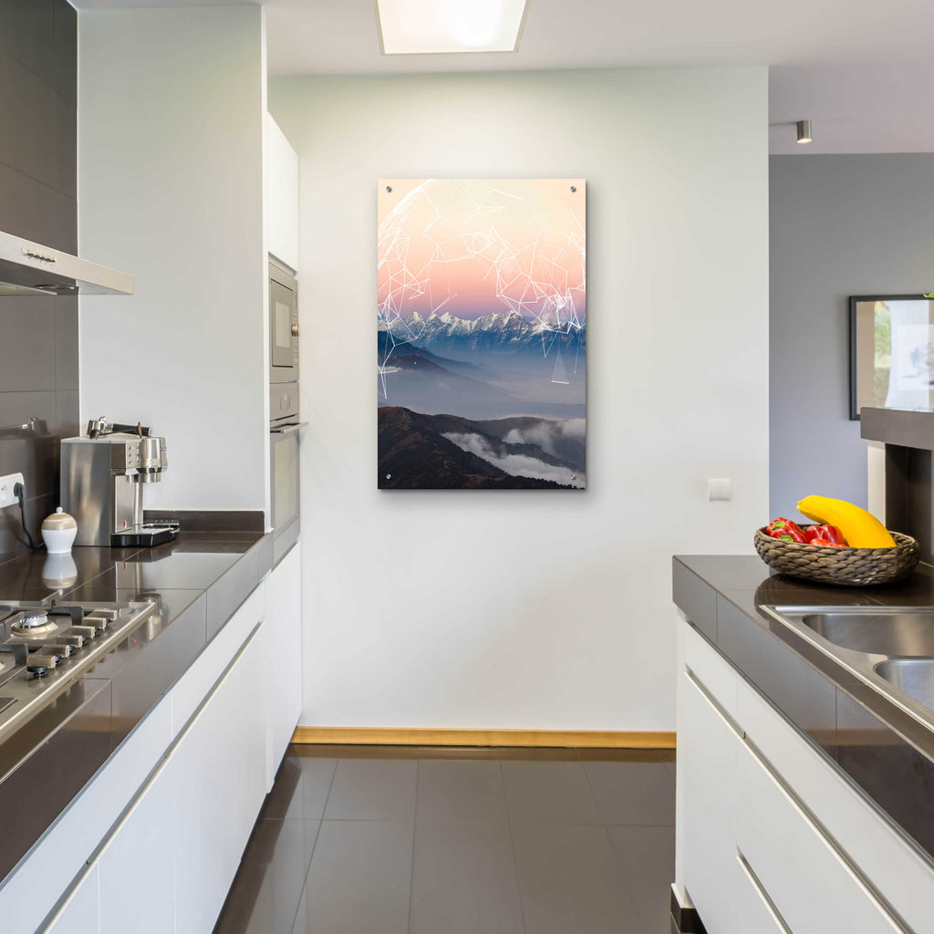 Epic Art 'Geo Mountain' by GeoMania, Acrylic Glass Wall Art,24x36