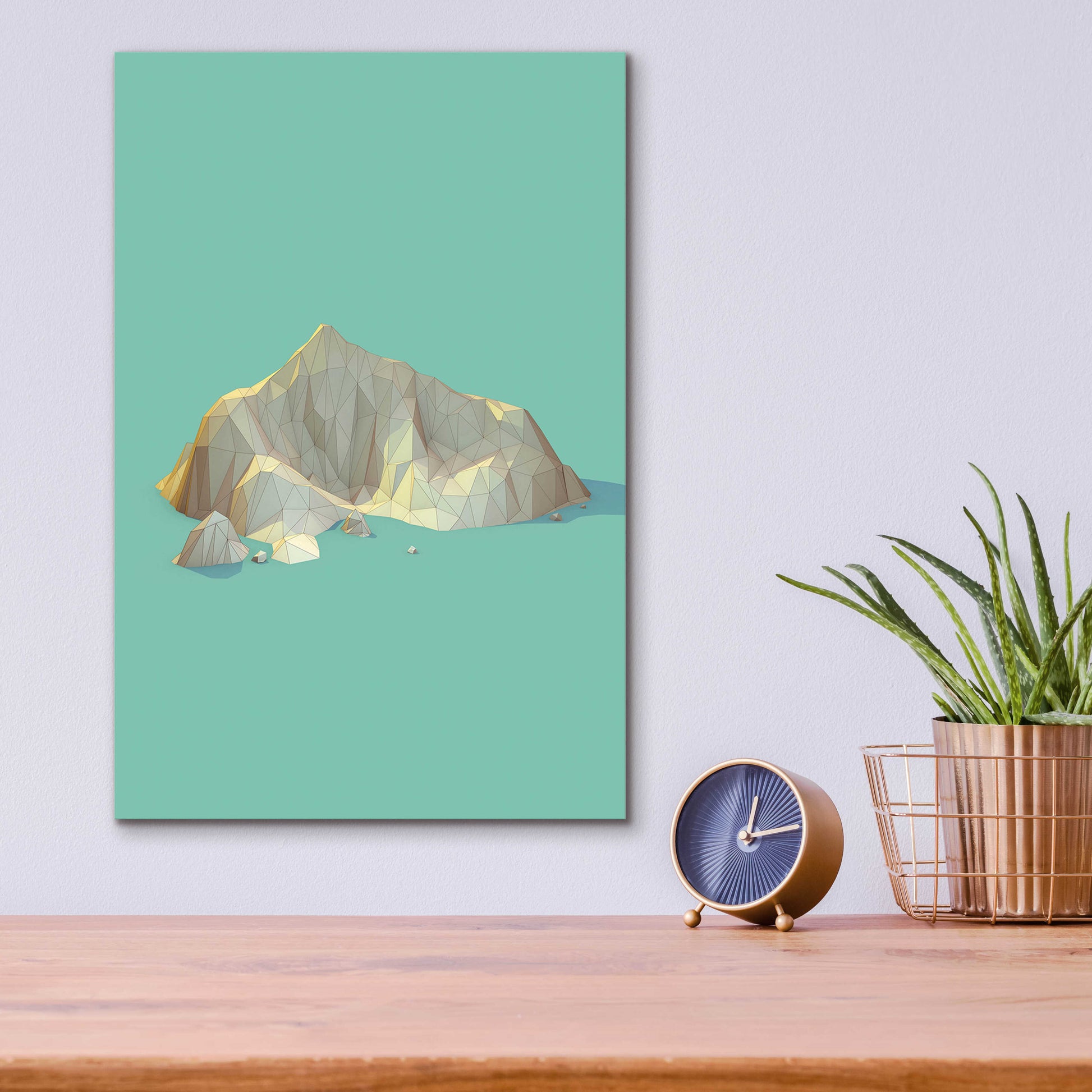 Epic Art 'Low Poly Mountain 4' by GeoMania, Acrylic Glass Wall Art,12x16