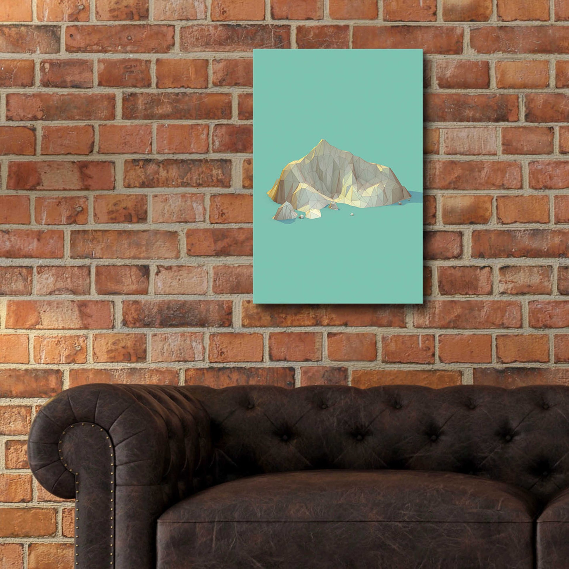 Epic Art 'Low Poly Mountain 4' by GeoMania, Acrylic Glass Wall Art,16x24