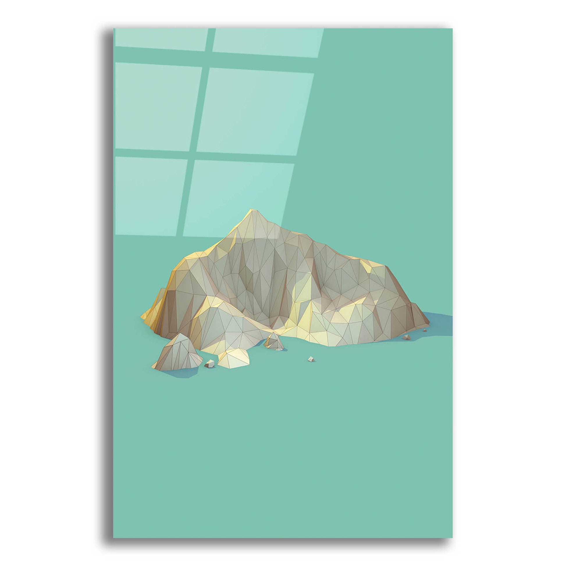 Epic Art 'Low Poly Mountain 4' by GeoMania, Acrylic Glass Wall Art,16x24