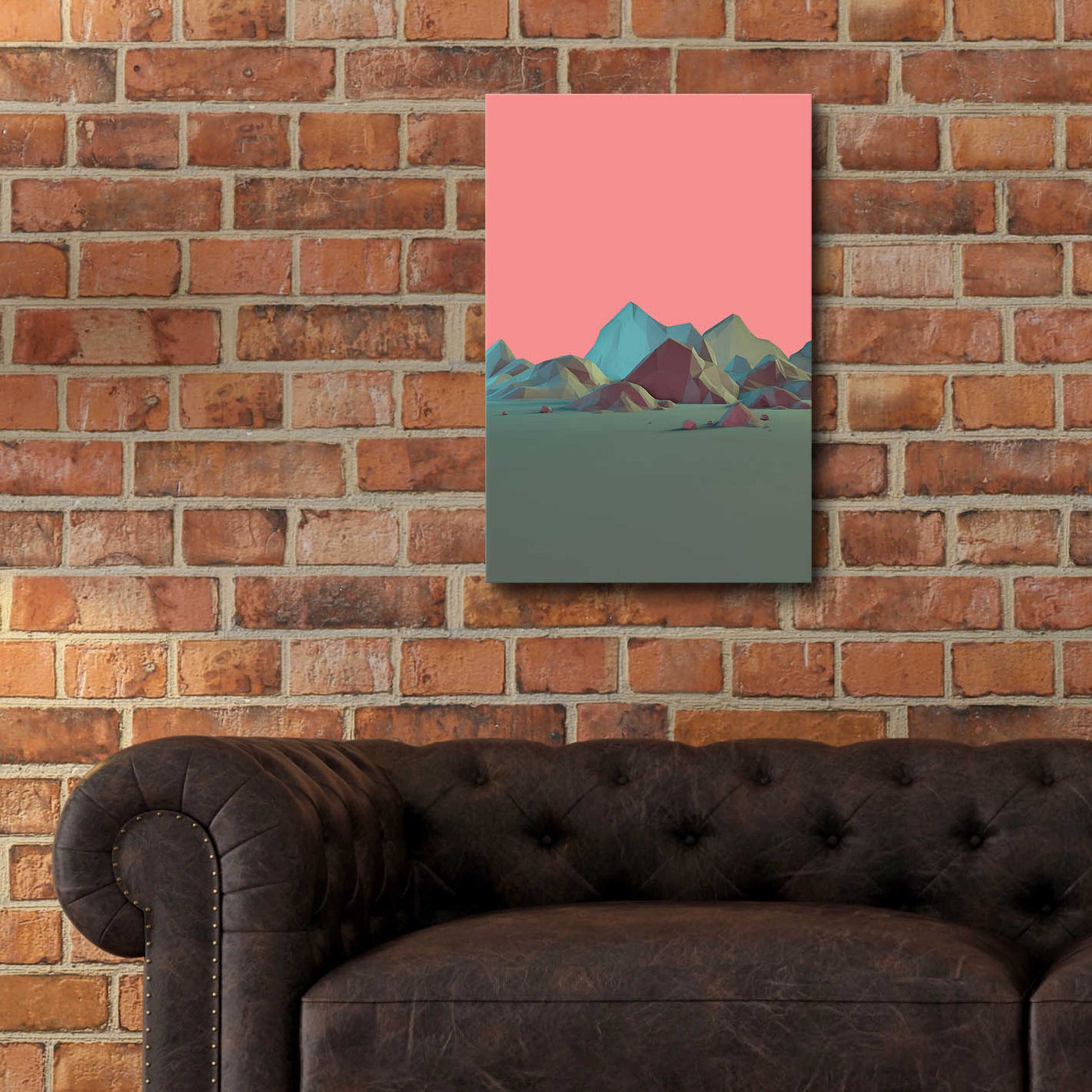 Epic Art 'Low Poly Mountain 6' by GeoMania, Acrylic Glass Wall Art,16x24