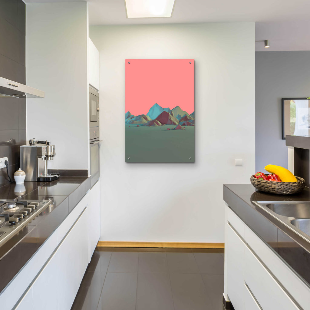 Epic Art 'Low Poly Mountain 6' by GeoMania, Acrylic Glass Wall Art,24x36