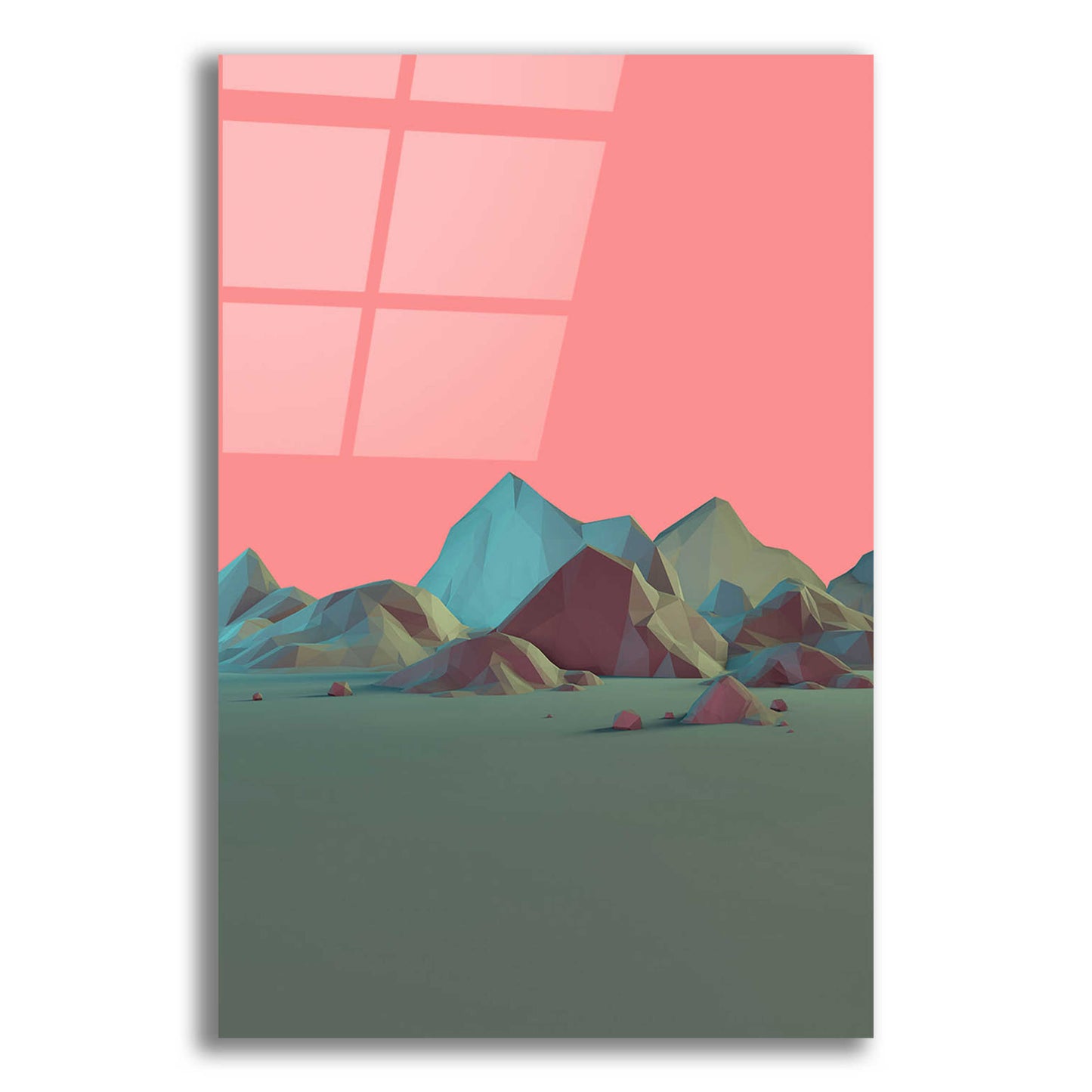 Epic Art 'Low Poly Mountain 6' by GeoMania, Acrylic Glass Wall Art