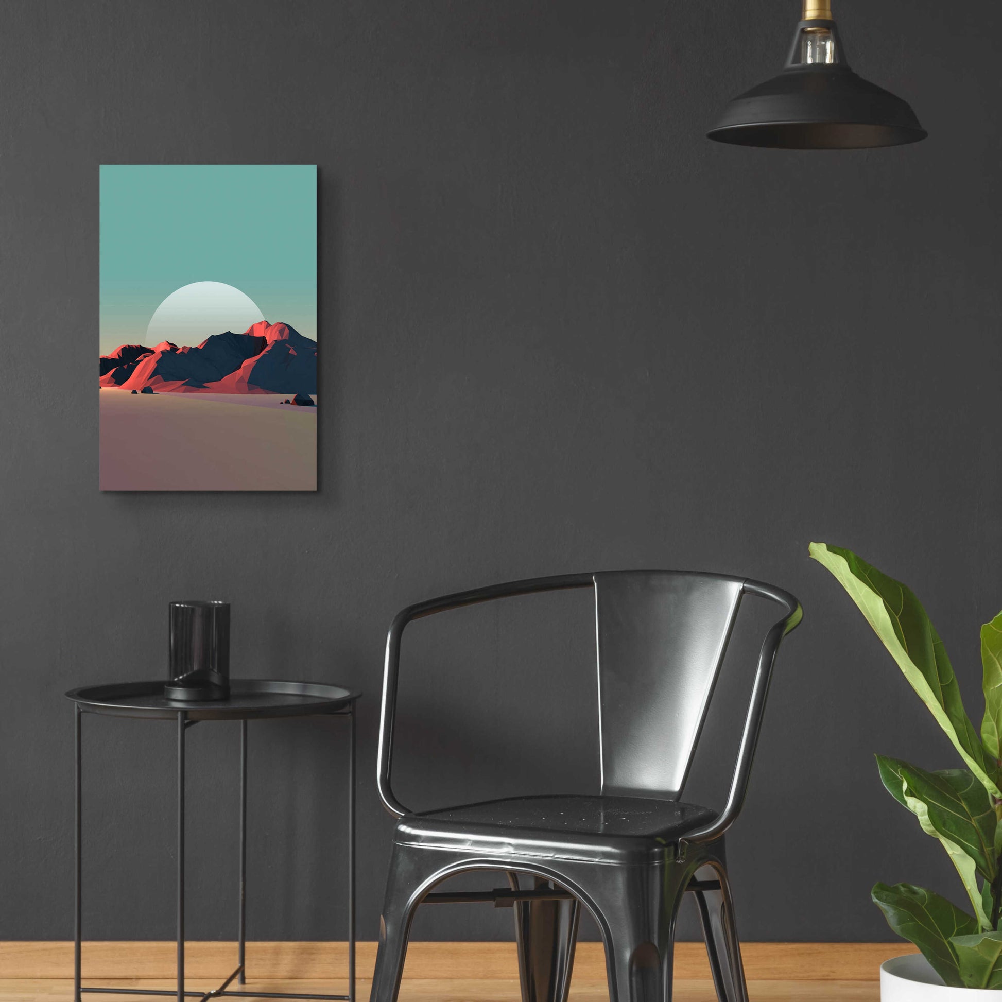 Epic Art 'Low Poly Mountain 8' by GeoMania, Acrylic Glass Wall Art,16x24