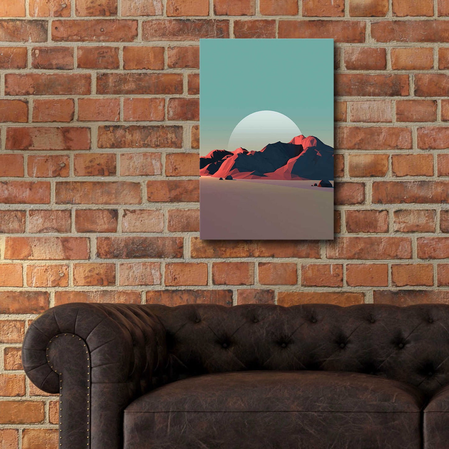 Epic Art 'Low Poly Mountain 8' by GeoMania, Acrylic Glass Wall Art,16x24